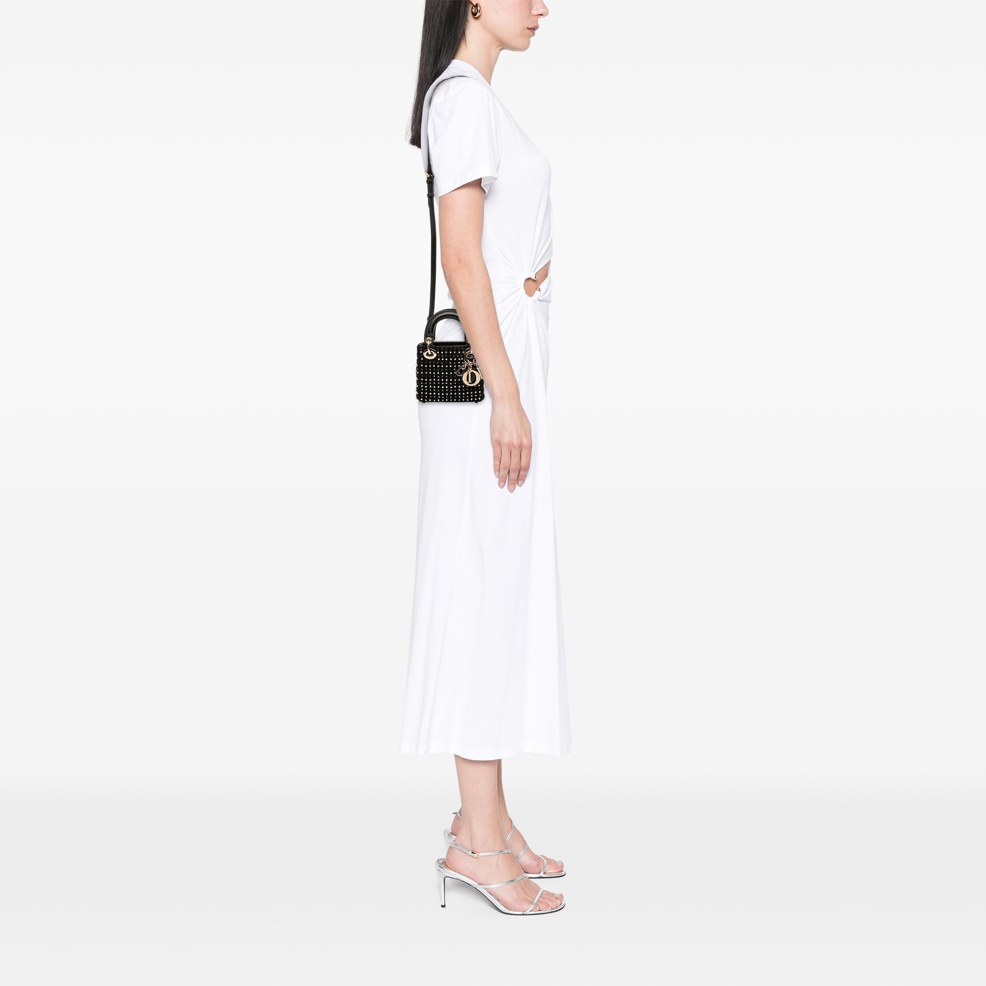Dior Micro Satin Crystal Embellished Lady Dior