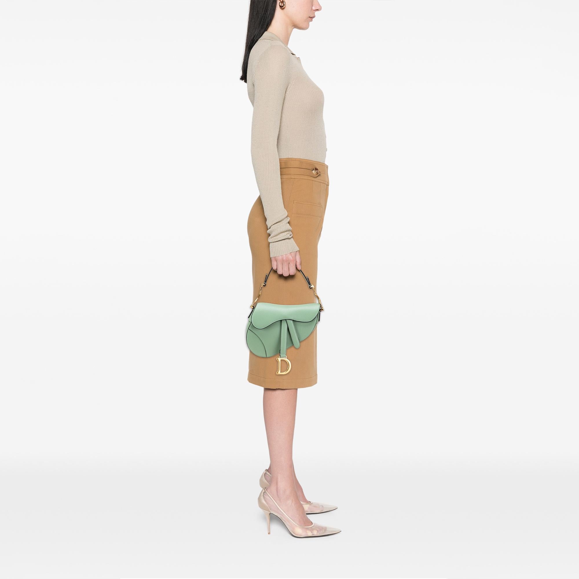 Dior Mini Calfskin Saddle Bag
