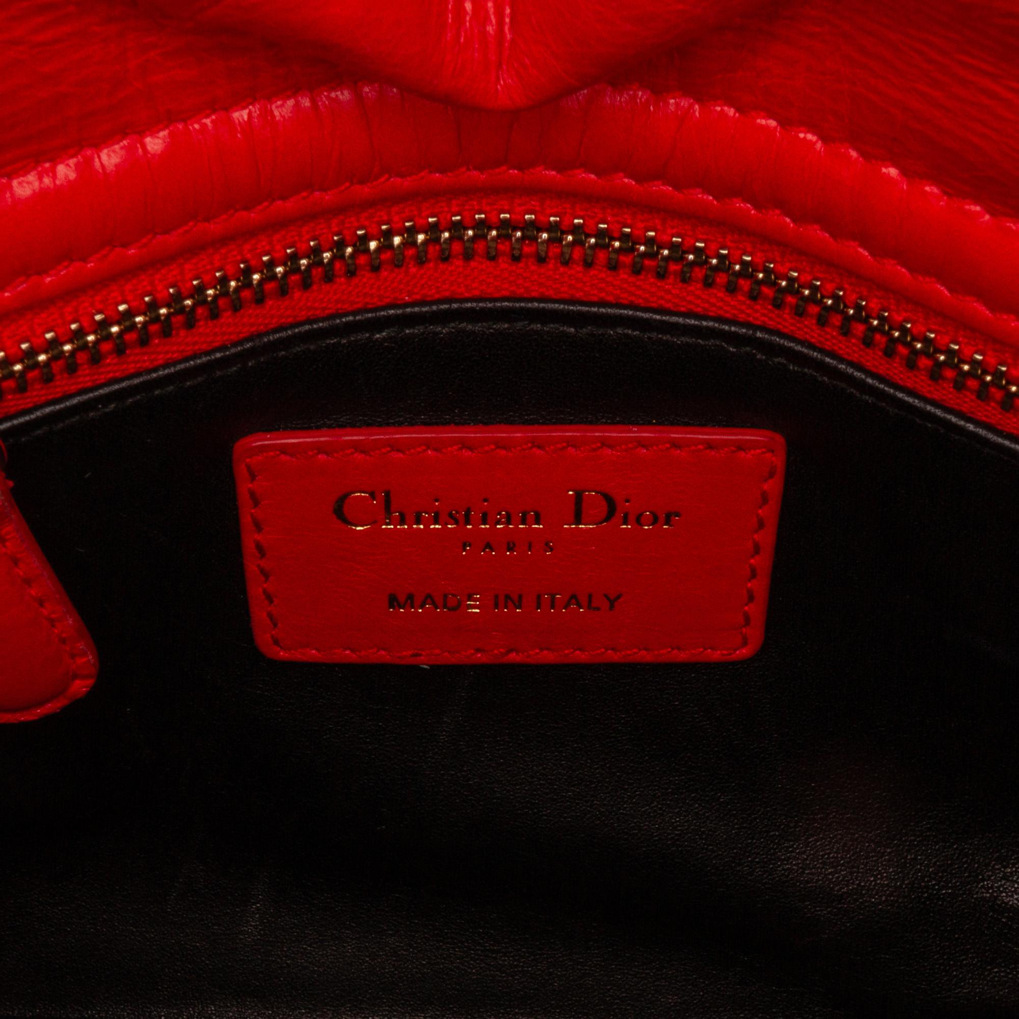 Dior Mini Calfskin Sequin Embellished Lady Dior