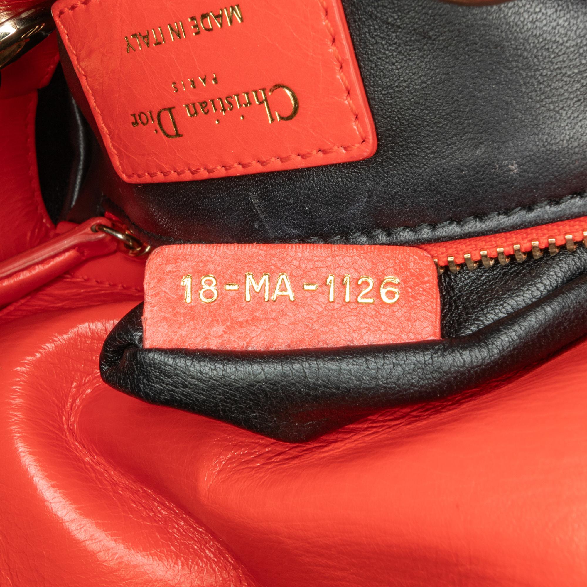 Dior Mini Calfskin Sequin Embellished Lady Dior
