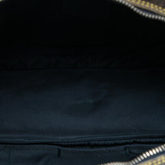 Dior Mini Canvas Denim Print Speedway Double Saddle Bowler Bag