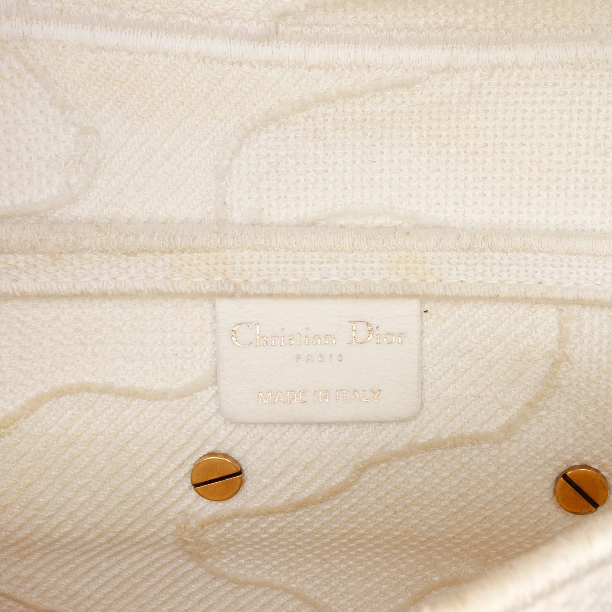 Dior Mini Canvas Embroidered Camouflage Saddle Bag