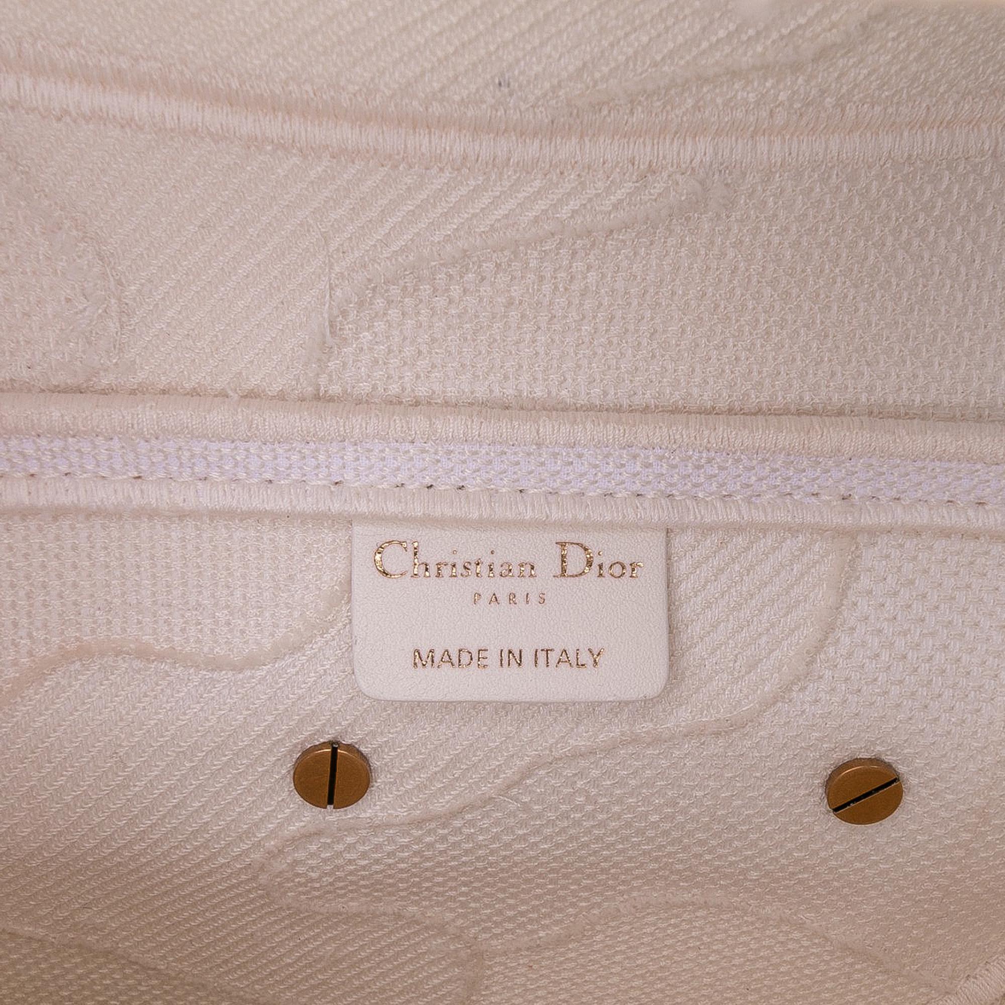 Dior Mini Canvas Embroidered Camouflage Saddle Bag
