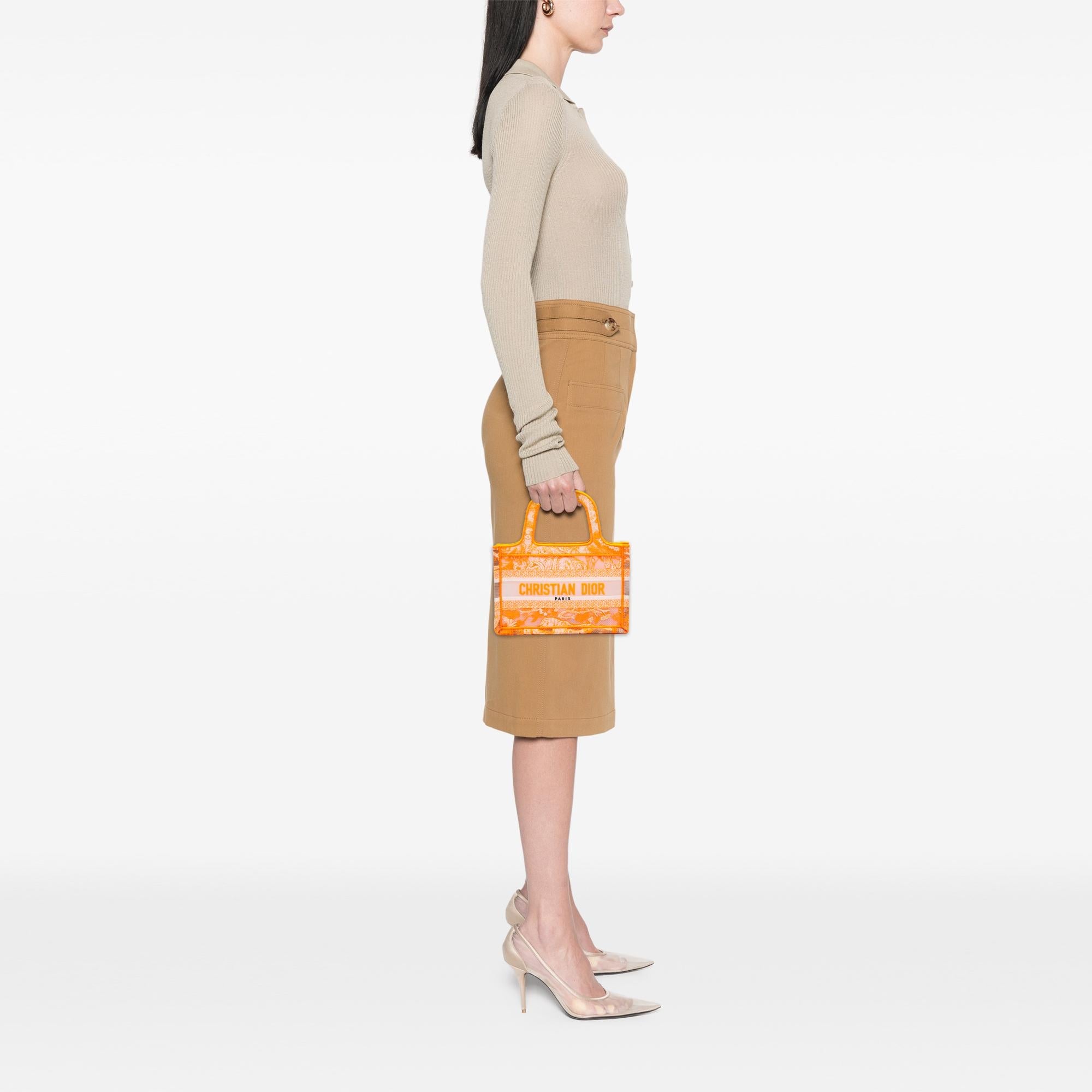 Dior Mini Canvas Embroidered Dioriviera Toile De Jouy Book Tote