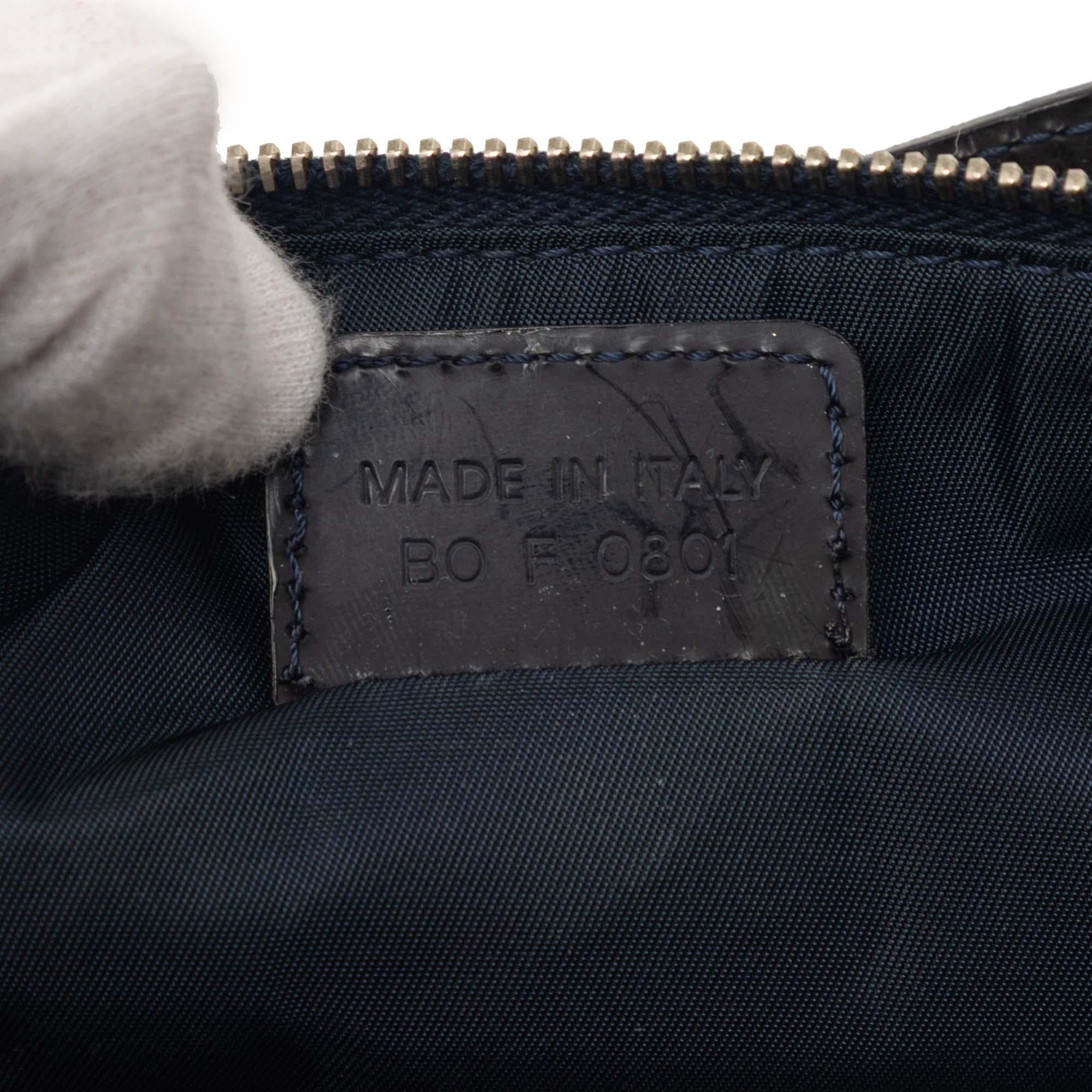 Dior Mini Canvas Printed Denim Speedway Saddle Pochette