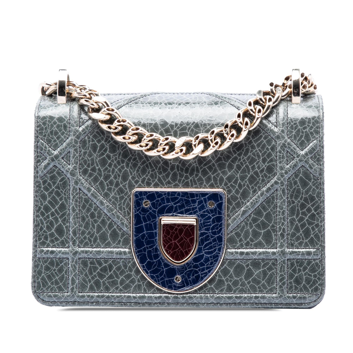 Dior Mini Crackled Deerskin Diorama Flap