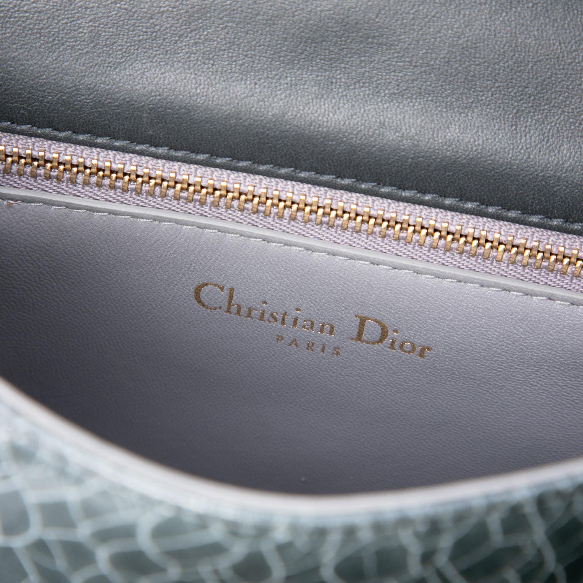 Dior Mini Crackled Deerskin Diorama Flap