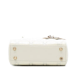Dior Mini Crinkled Calfskin Cannage Lady Dior