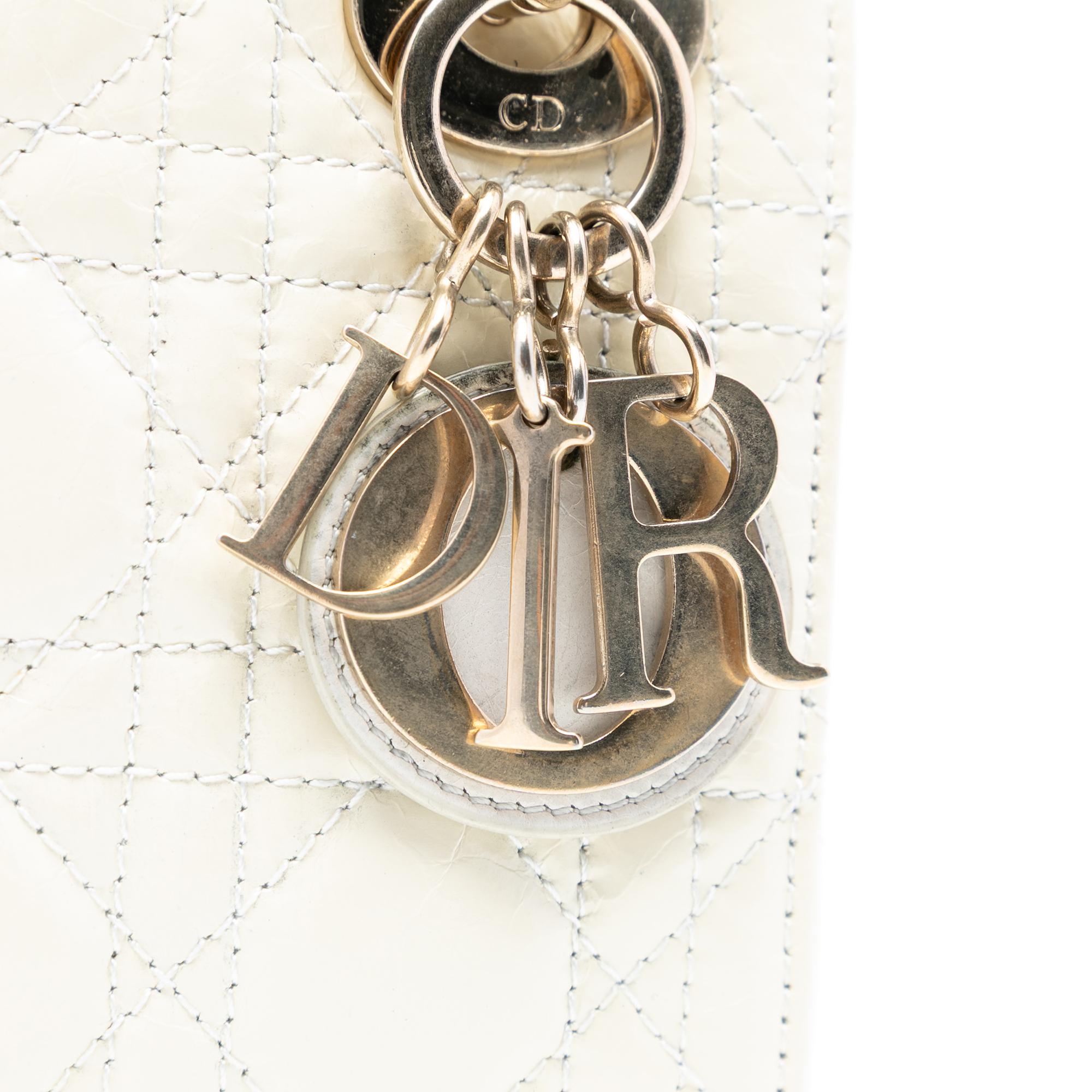 Dior Mini Crinkled Calfskin Cannage Lady Dior