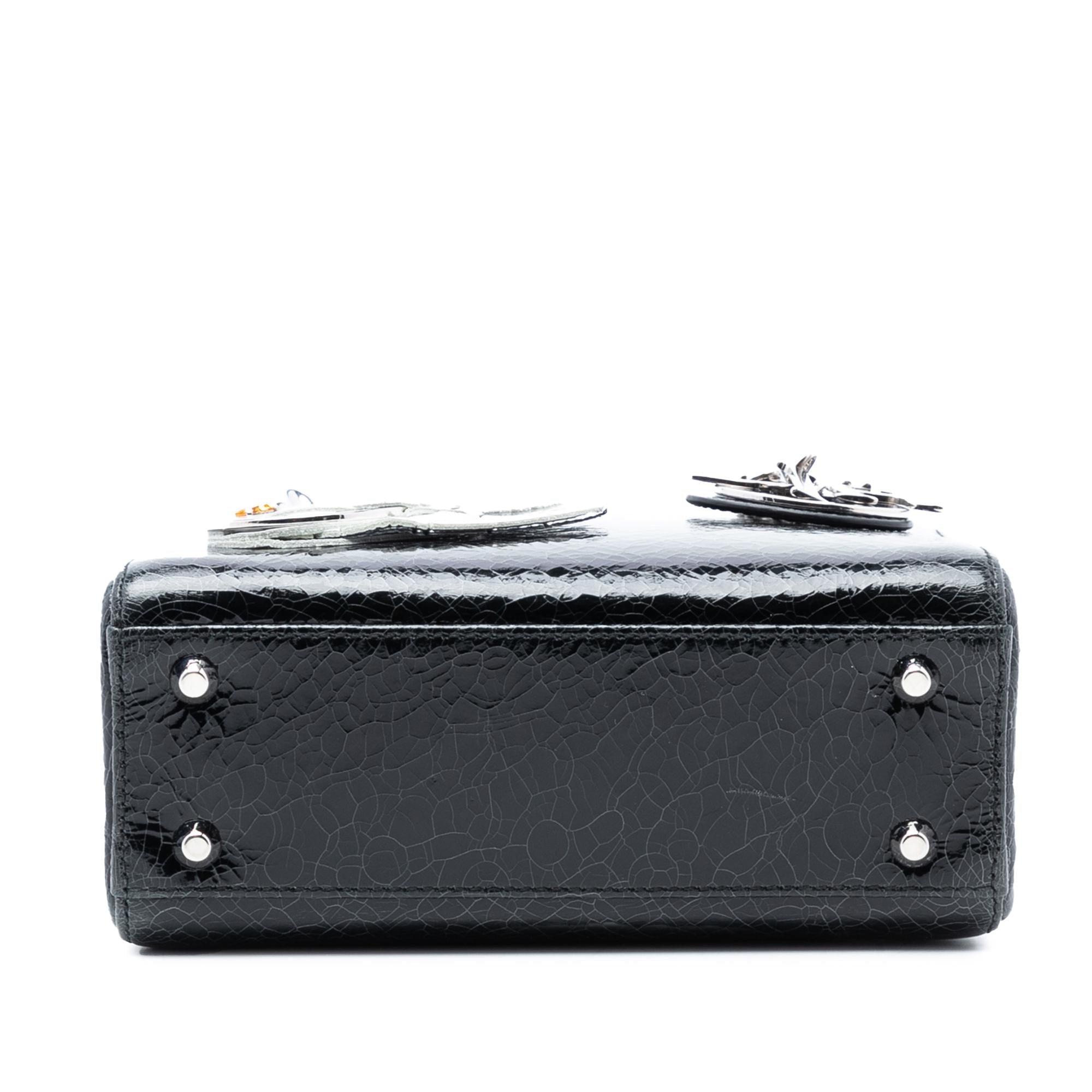 Dior Mini Deerskin Ceramic Effect Jeweled Swan Lady Dior