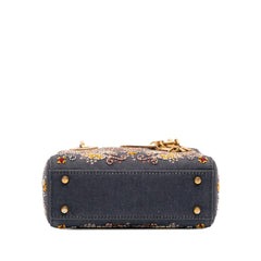 Dior Mini Denim Embroidered Lady Dior