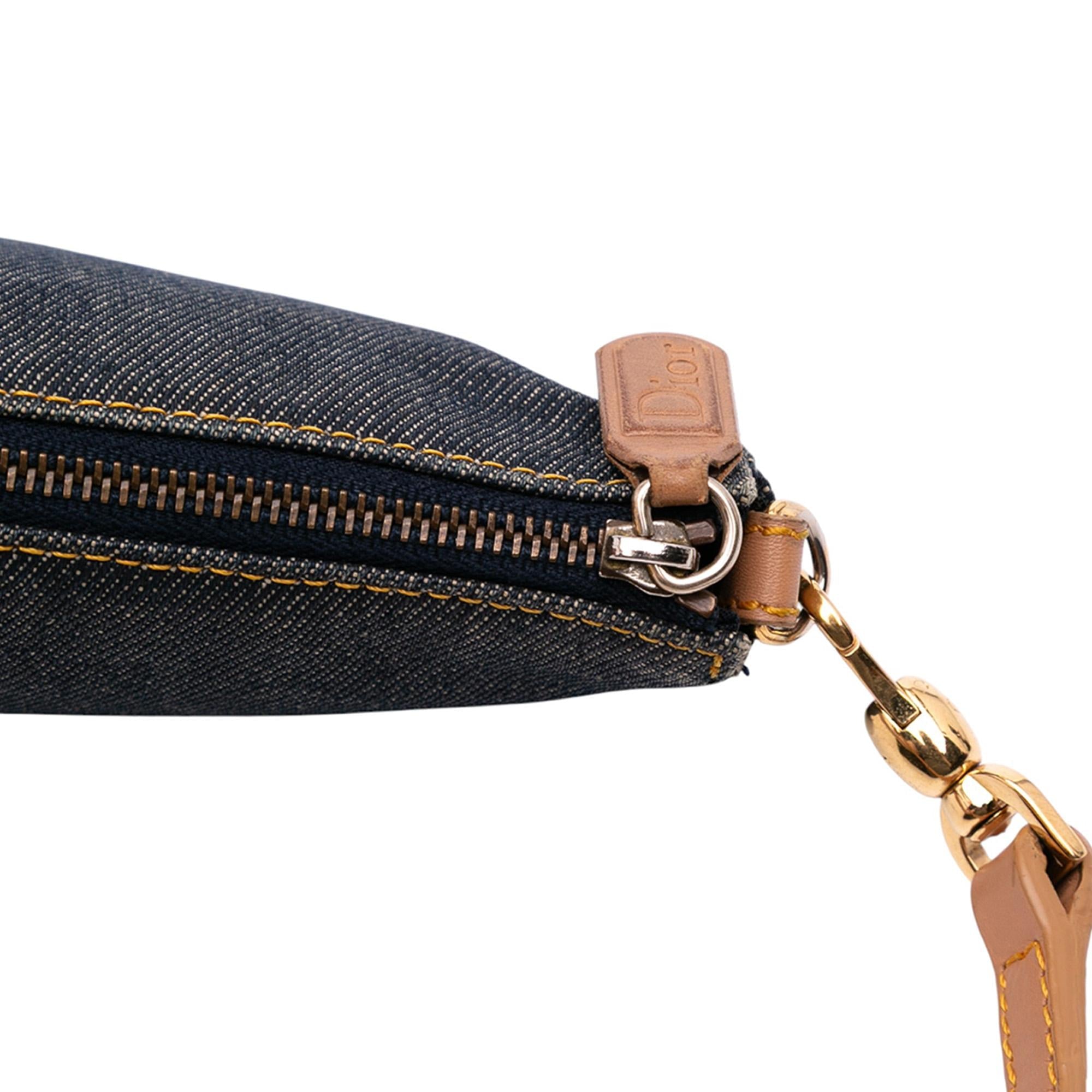 Dior Mini Denim Saddle Pochette