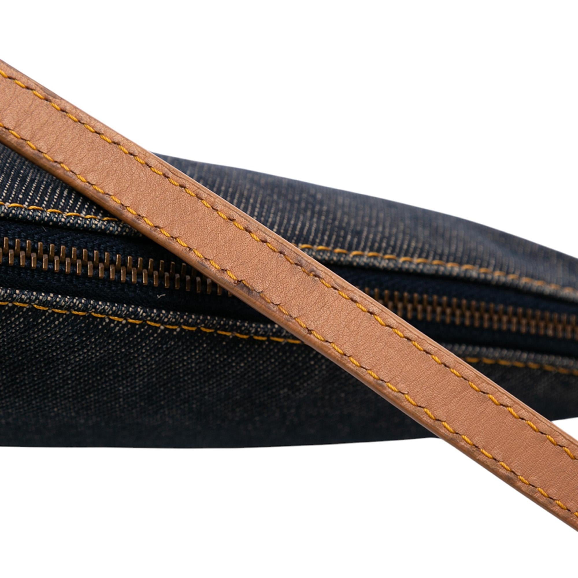 Dior Mini Denim Saddle Pochette