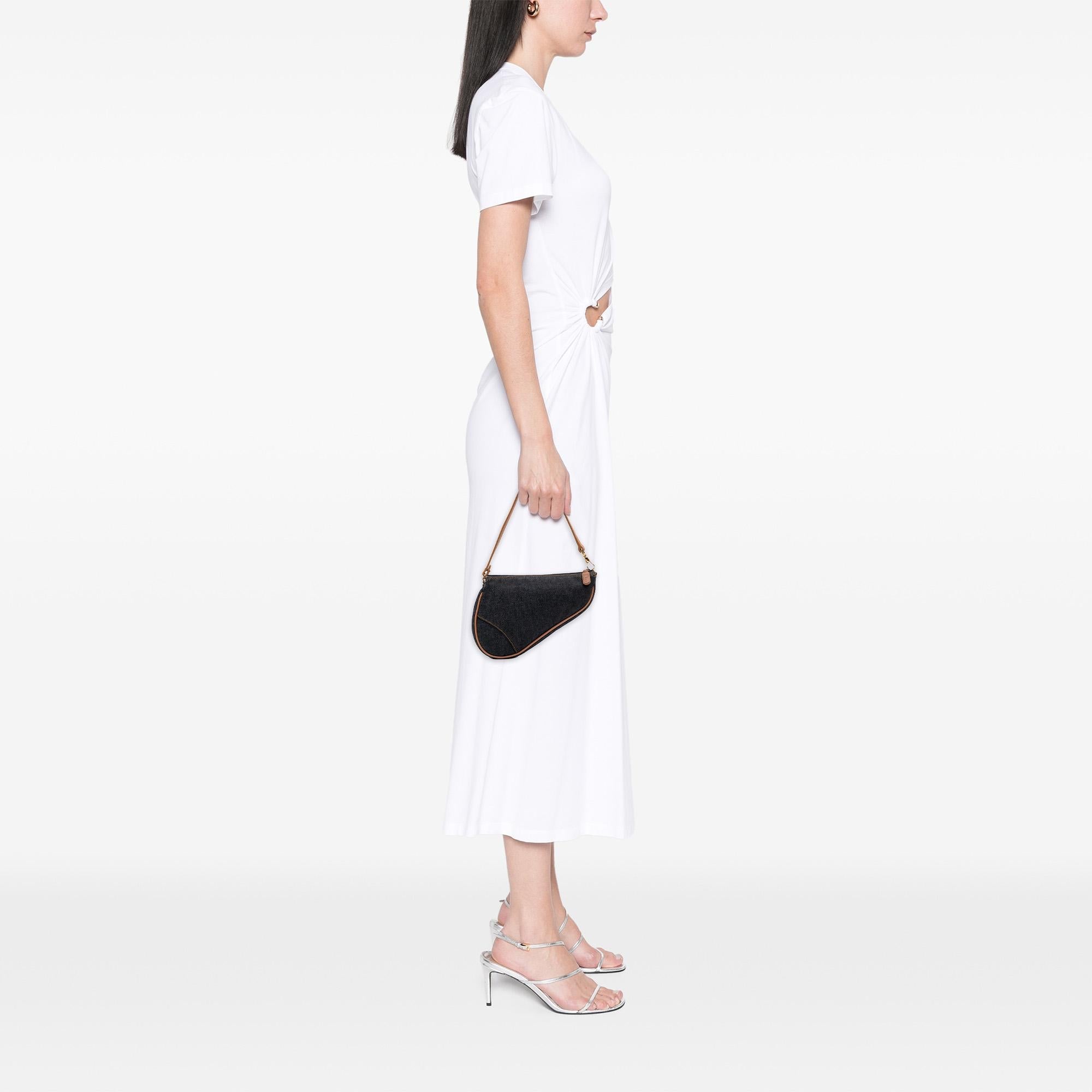 Dior Mini Denim Saddle Pochette