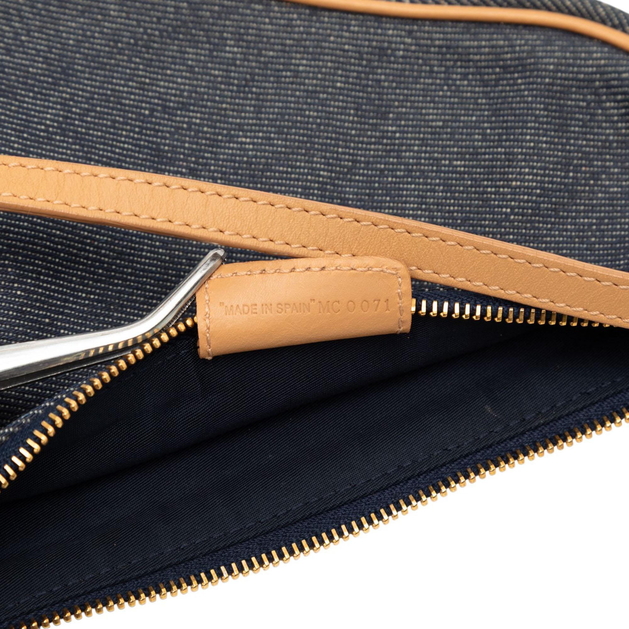 Dior Mini Denim Saddle Pochette