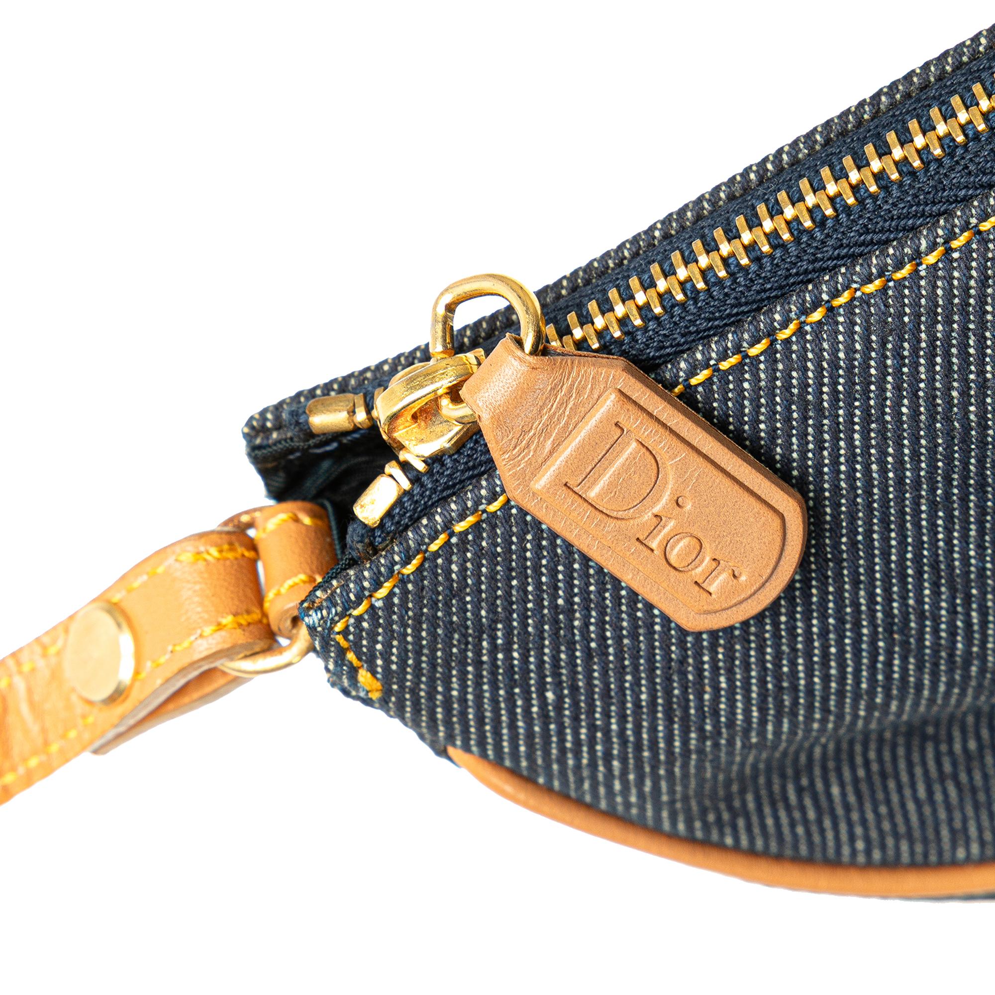 Dior Mini Denim Saddle Pochette