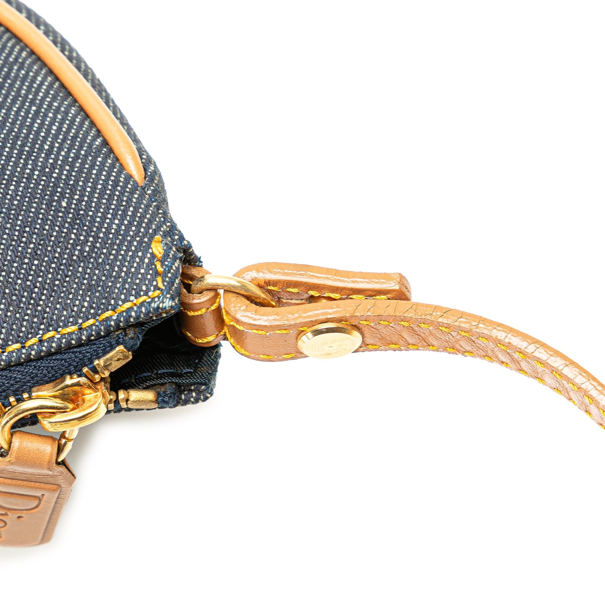 Dior Mini Denim Saddle Pochette