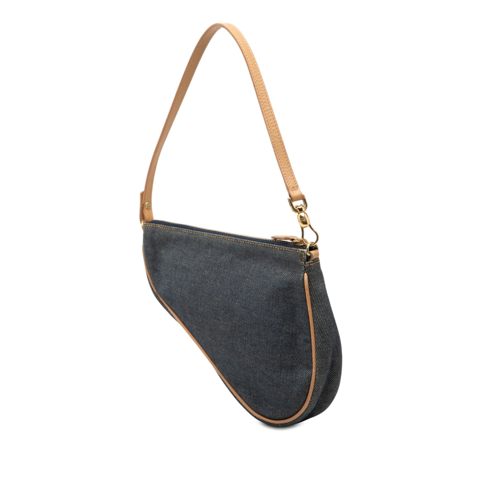 Dior Mini Denim Saddle Pochette