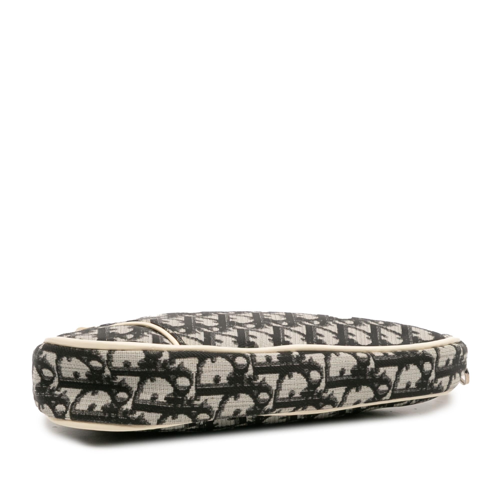 Dior Mini Diorissimo Canvas Saddle Pochette