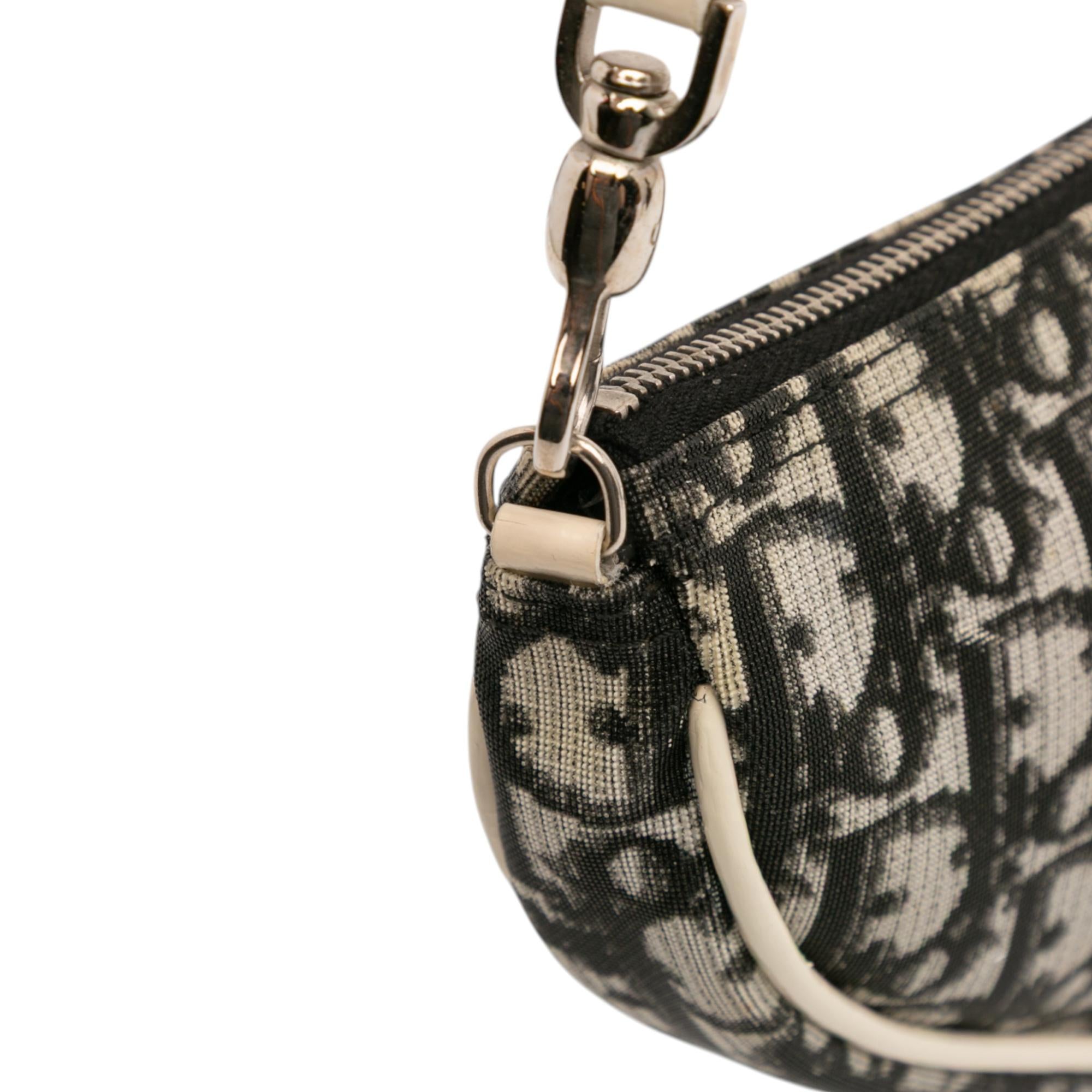 Dior Mini Diorissimo Canvas Saddle Pochette