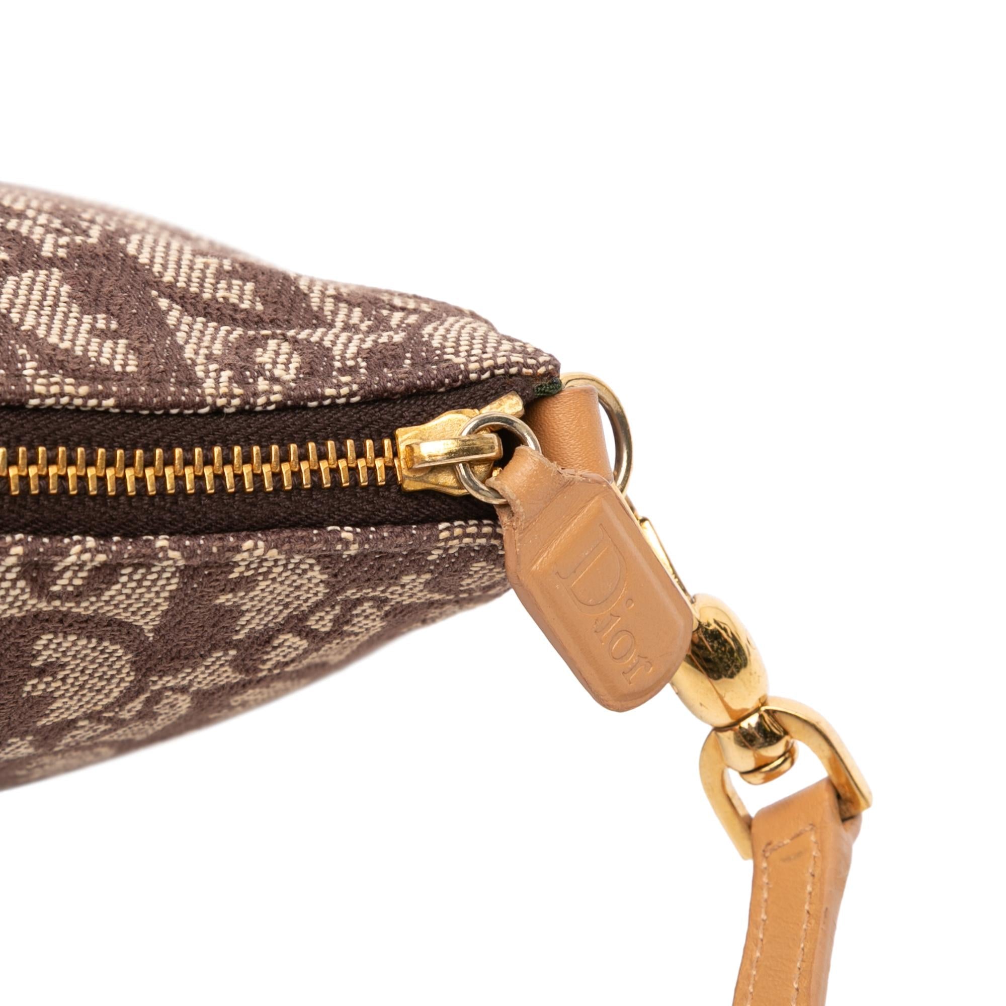 Dior Mini Diorissimo Canvas Saddle Pochette