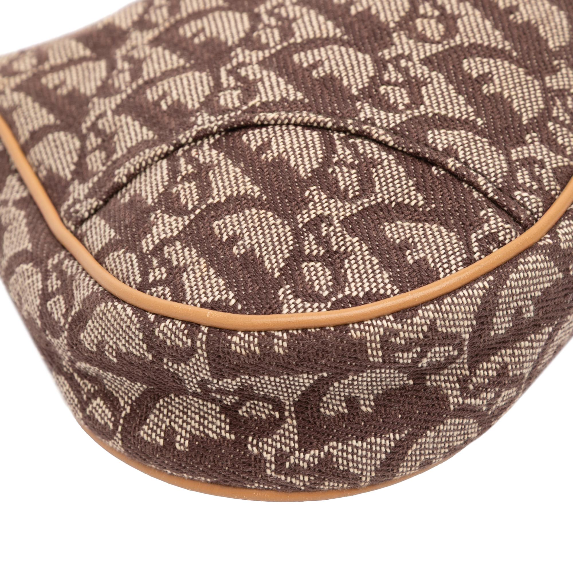 Dior Mini Diorissimo Canvas Saddle Pochette