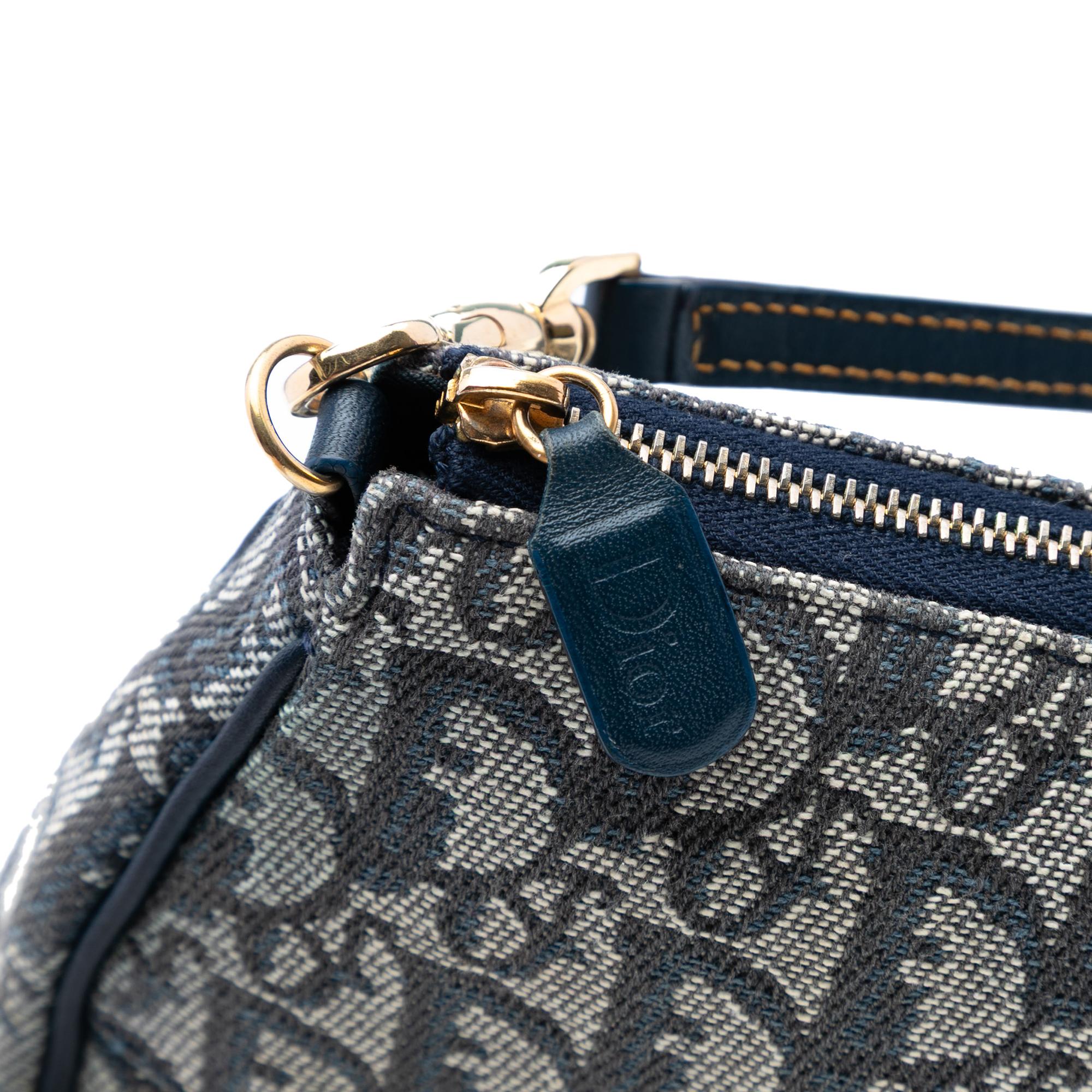 Dior Mini Diorissimo Canvas Saddle Pochette