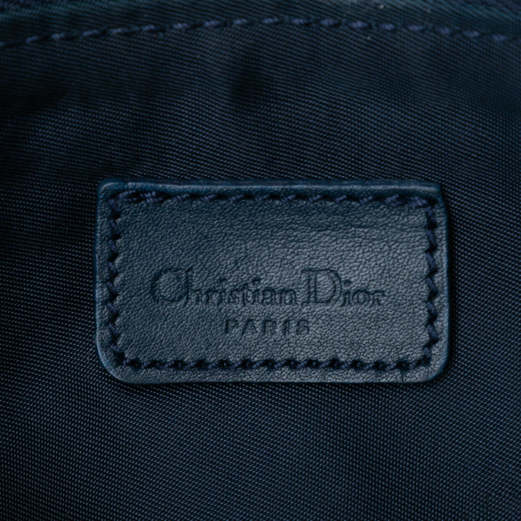 Dior Mini Diorissimo Canvas Saddle Pochette