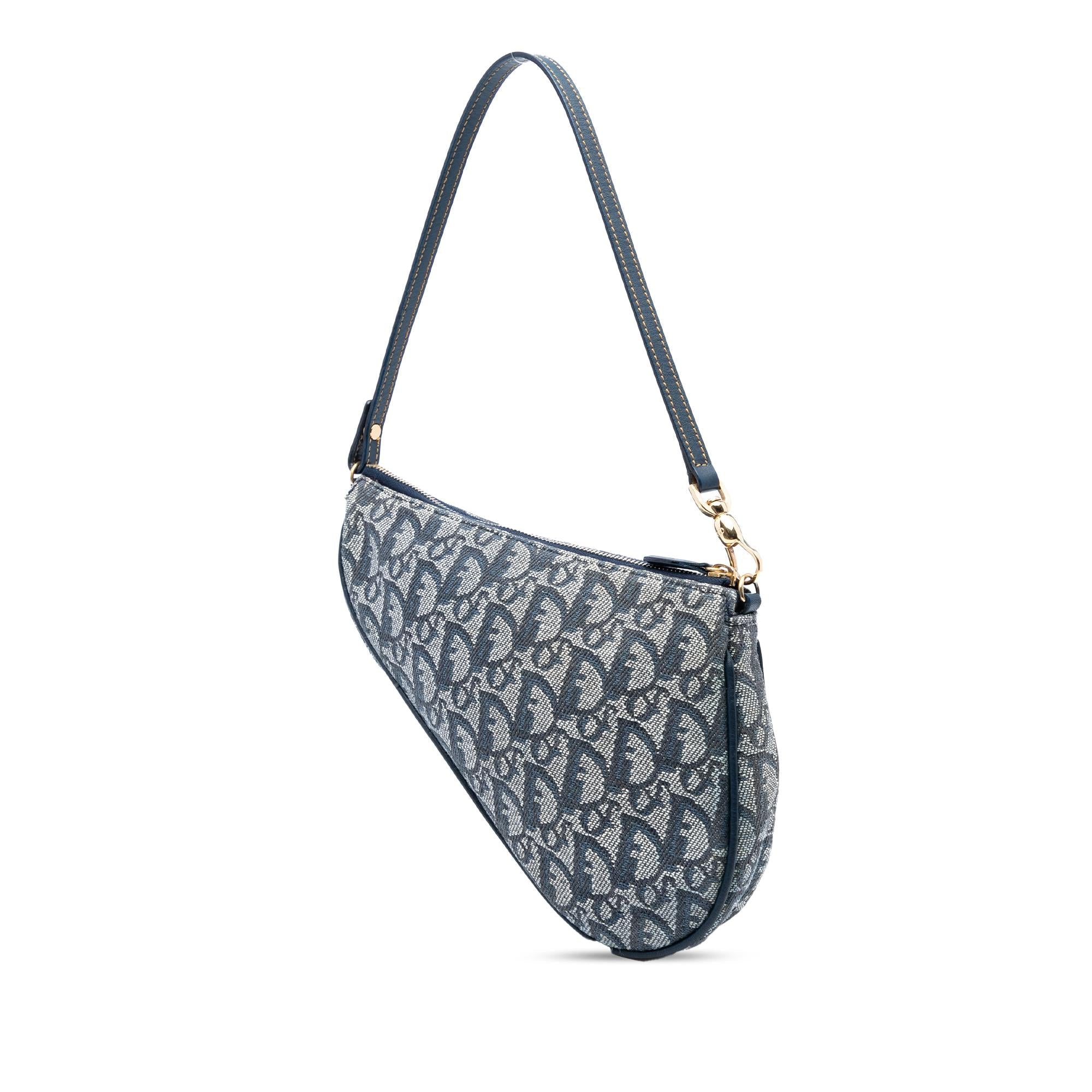 Dior Mini Diorissimo Canvas Saddle Pochette
