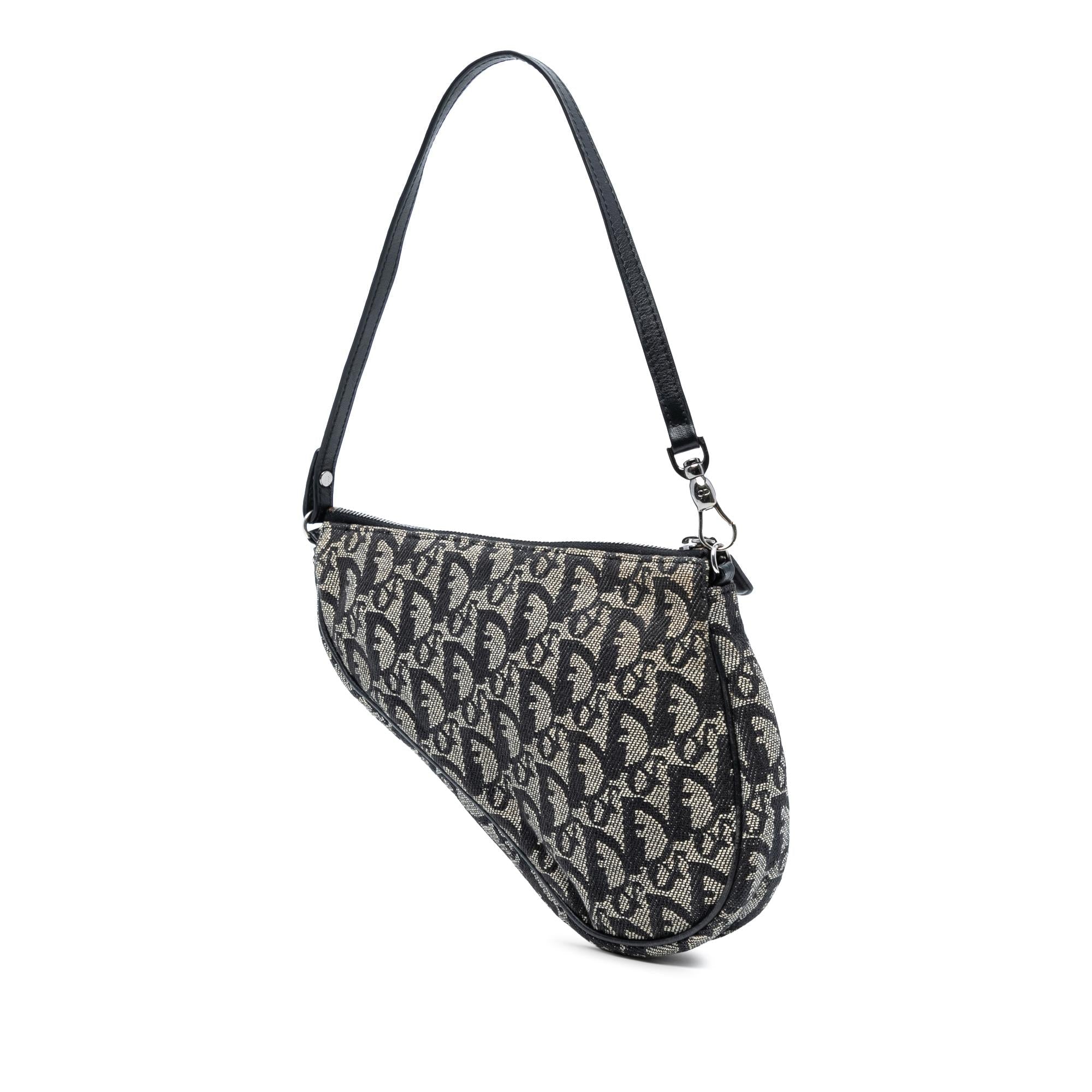 Dior Mini Diorissimo Canvas Saddle Pochette