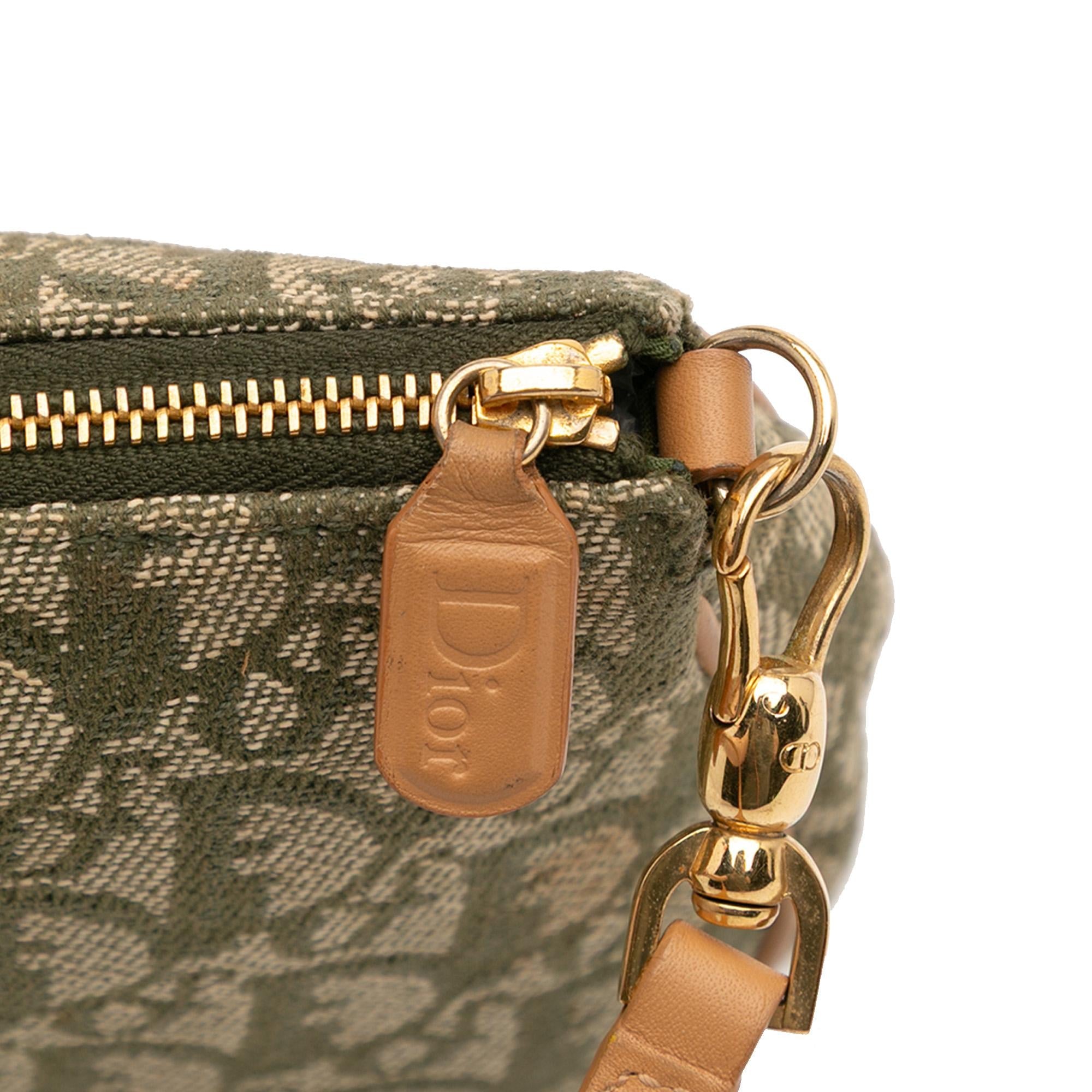 Dior Mini Diorissimo Canvas Saddle Pochette