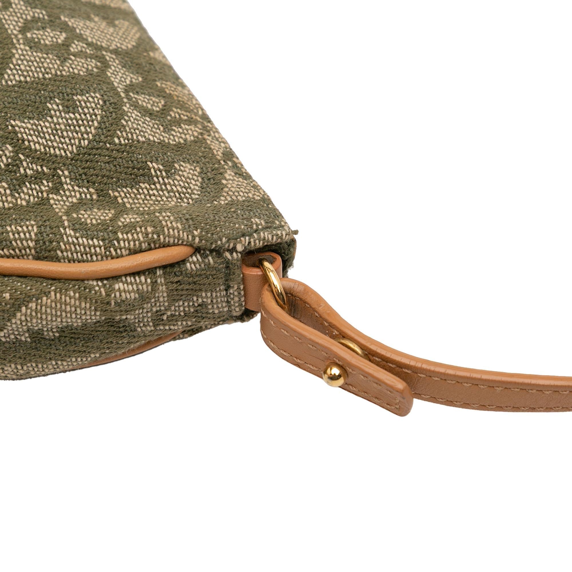 Dior Mini Diorissimo Canvas Saddle Pochette