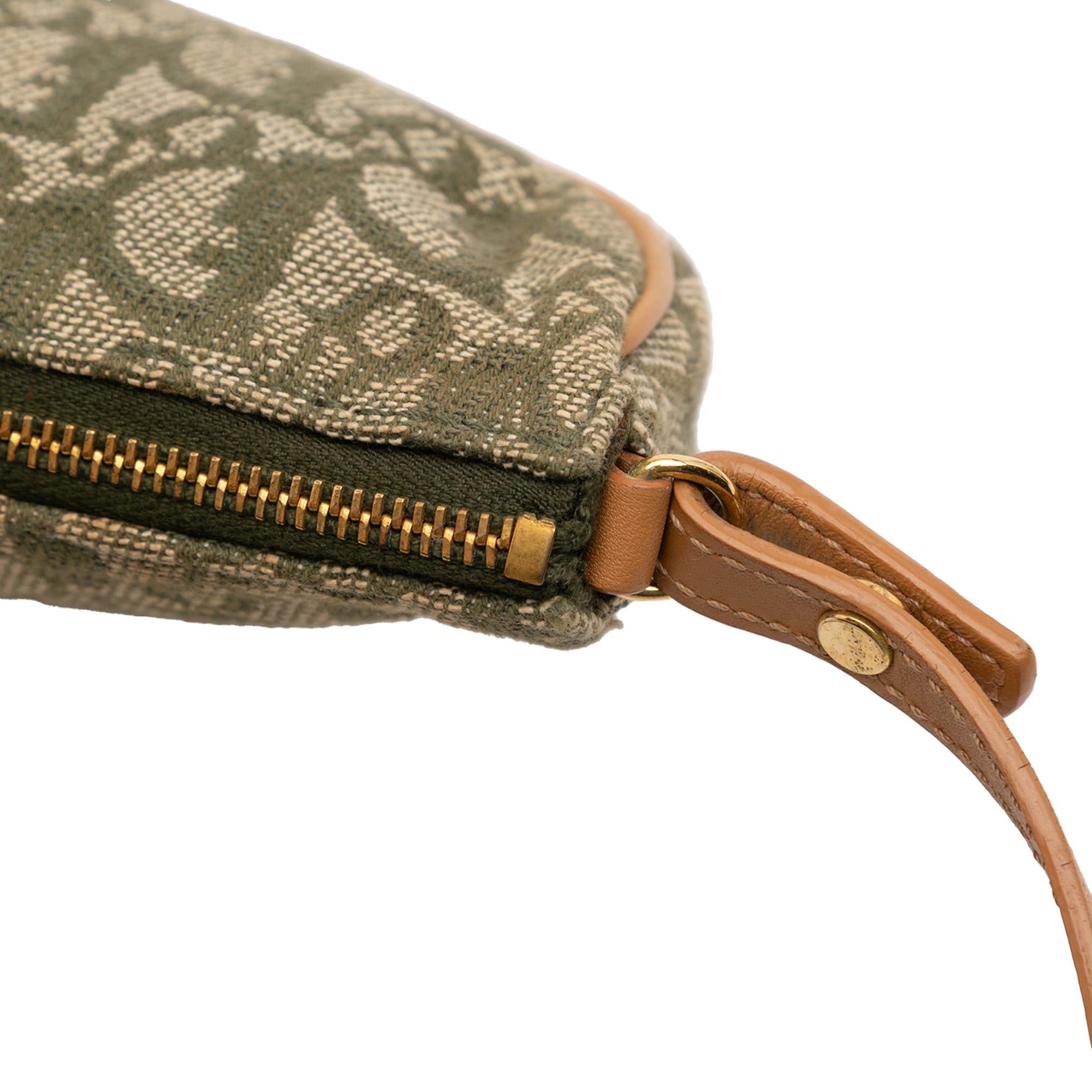 Dior Mini Diorissimo Canvas Saddle Pochette