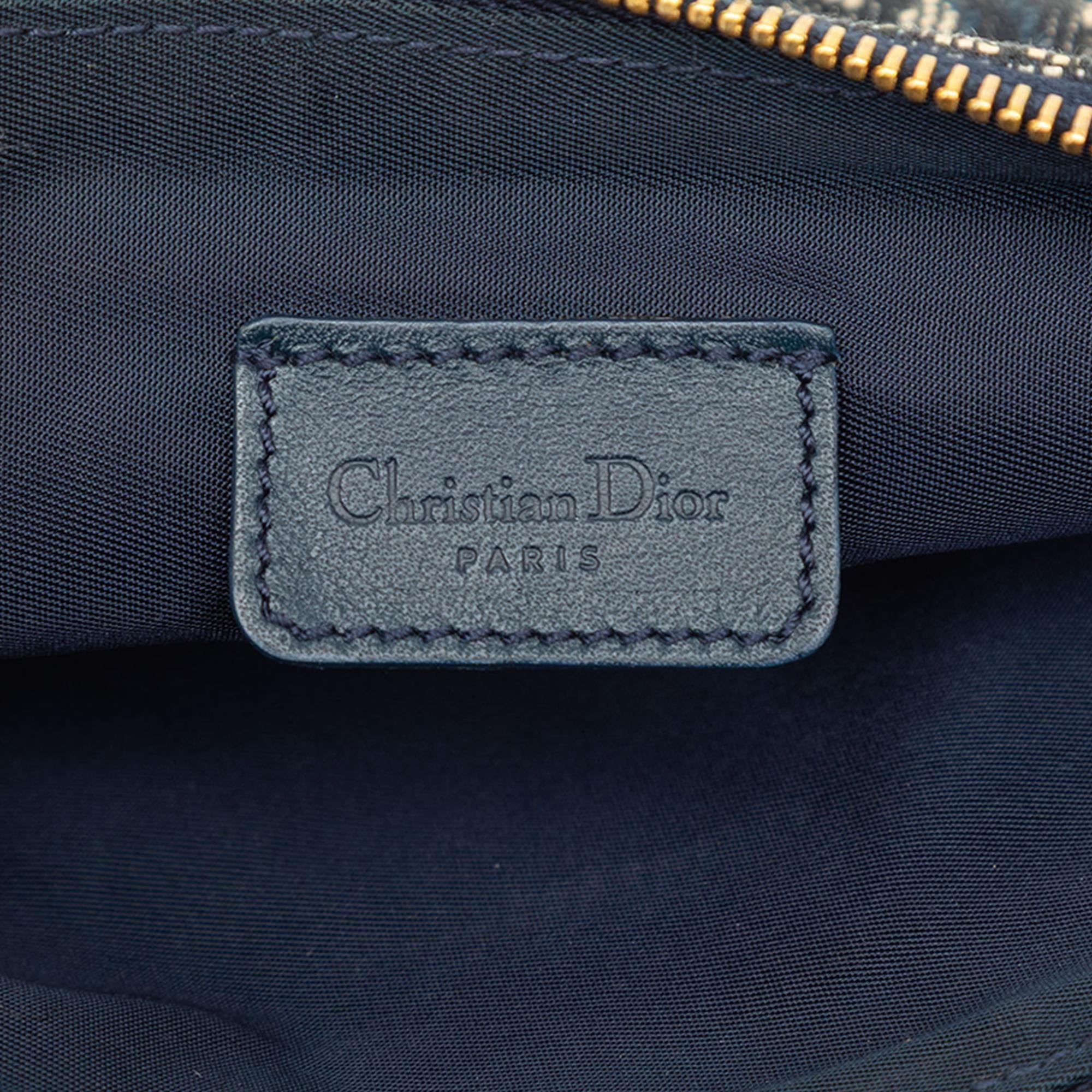 Dior Mini Diorissimo Canvas Saddle Pochette