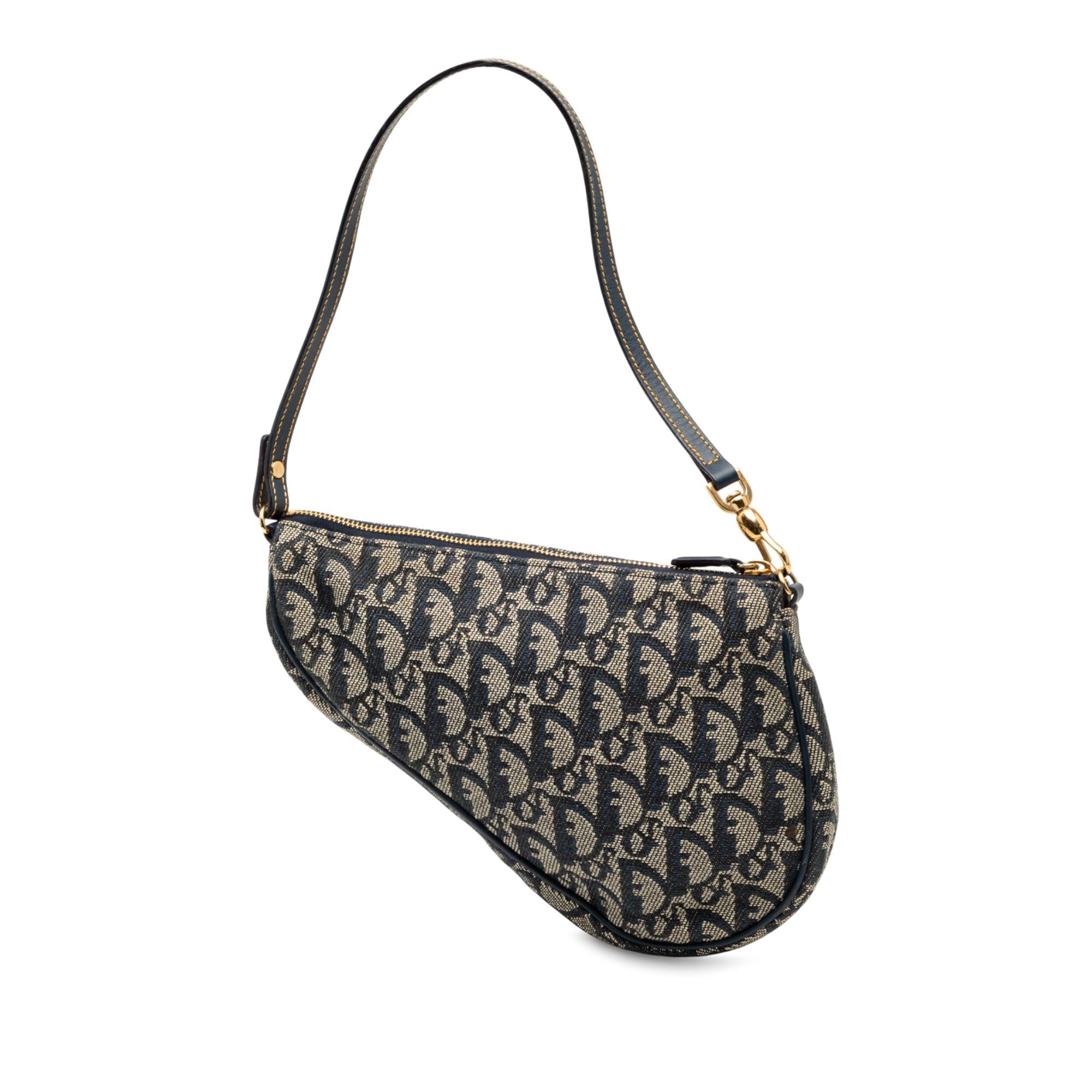 Dior Mini Diorissimo Canvas Saddle Pochette