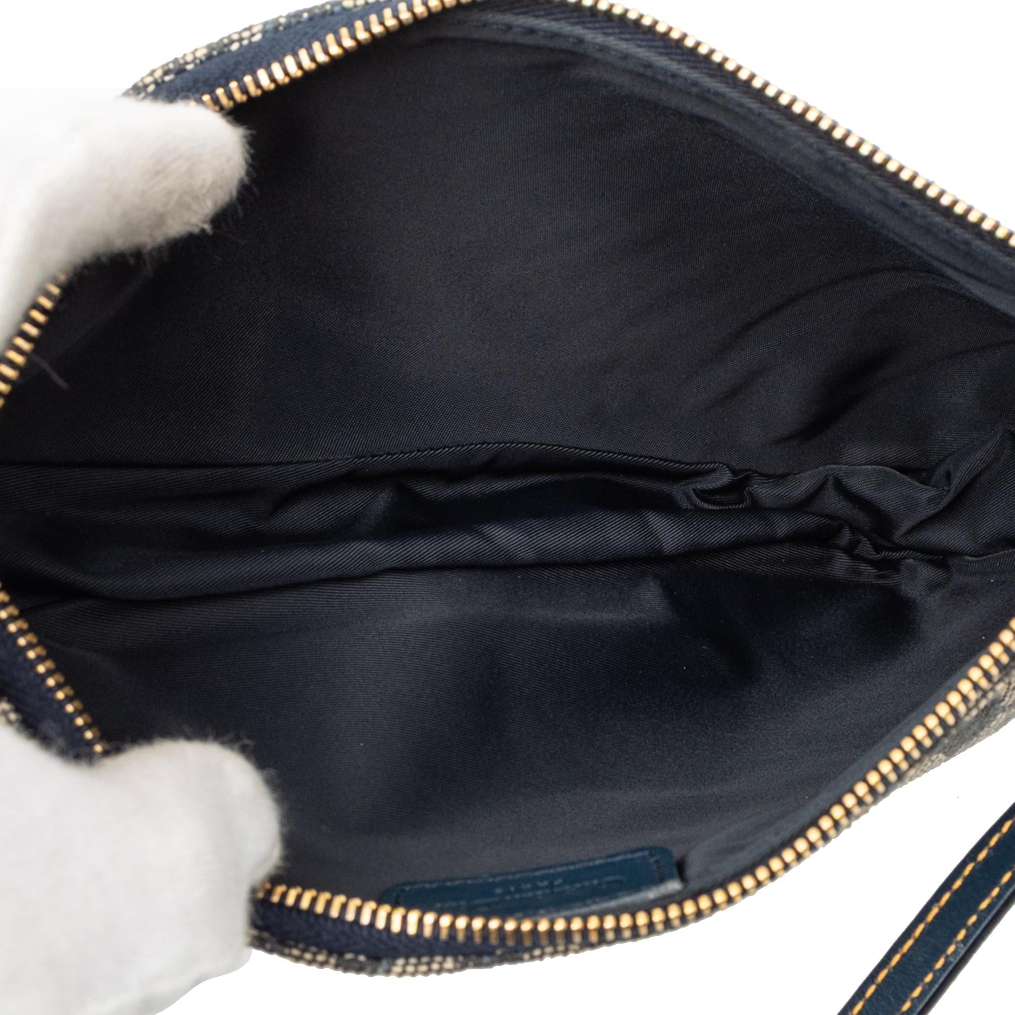 Dior Mini Diorissimo Canvas Saddle Pochette