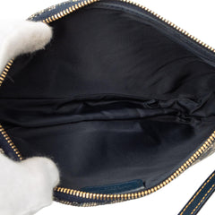 Dior Mini Diorissimo Canvas Saddle Pochette
