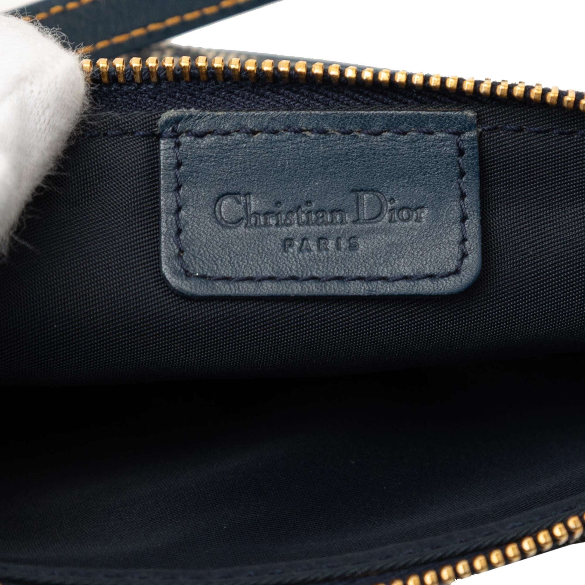 Dior Mini Diorissimo Canvas Saddle Pochette