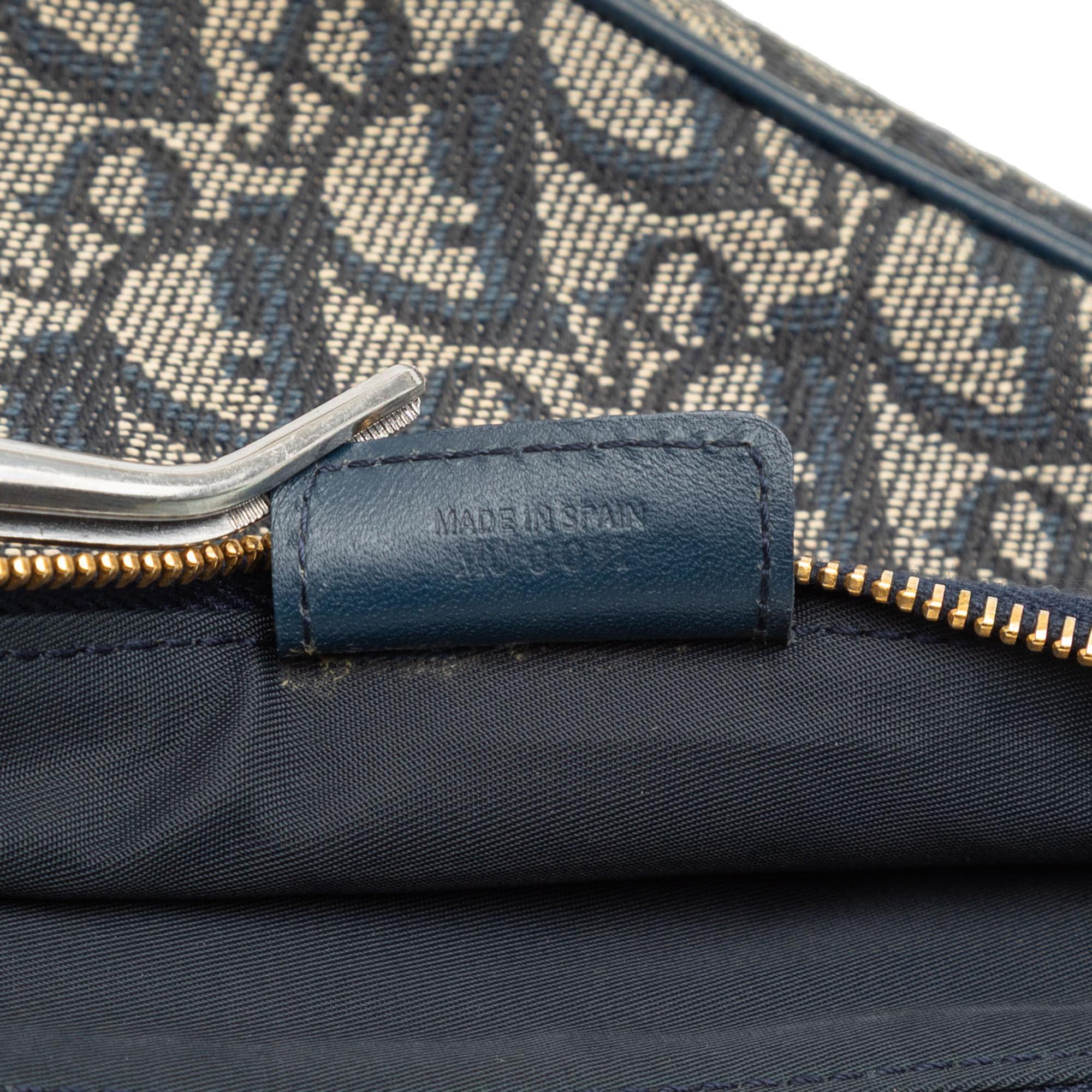Dior Mini Diorissimo Canvas Saddle Pochette