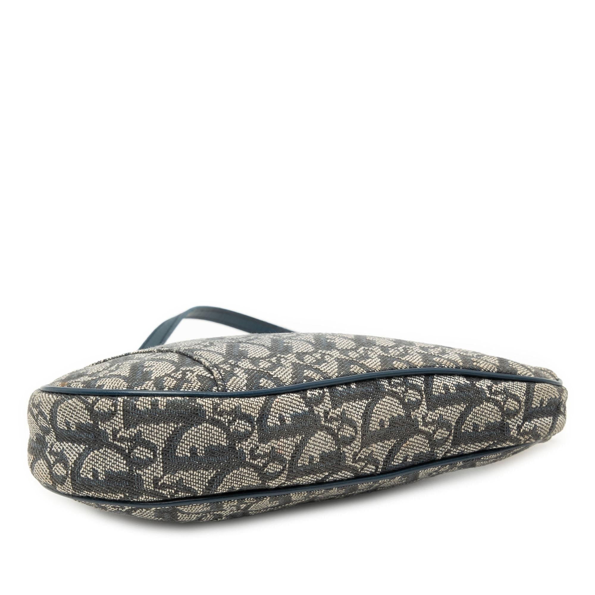 Dior Mini Diorissimo Canvas Saddle Pochette