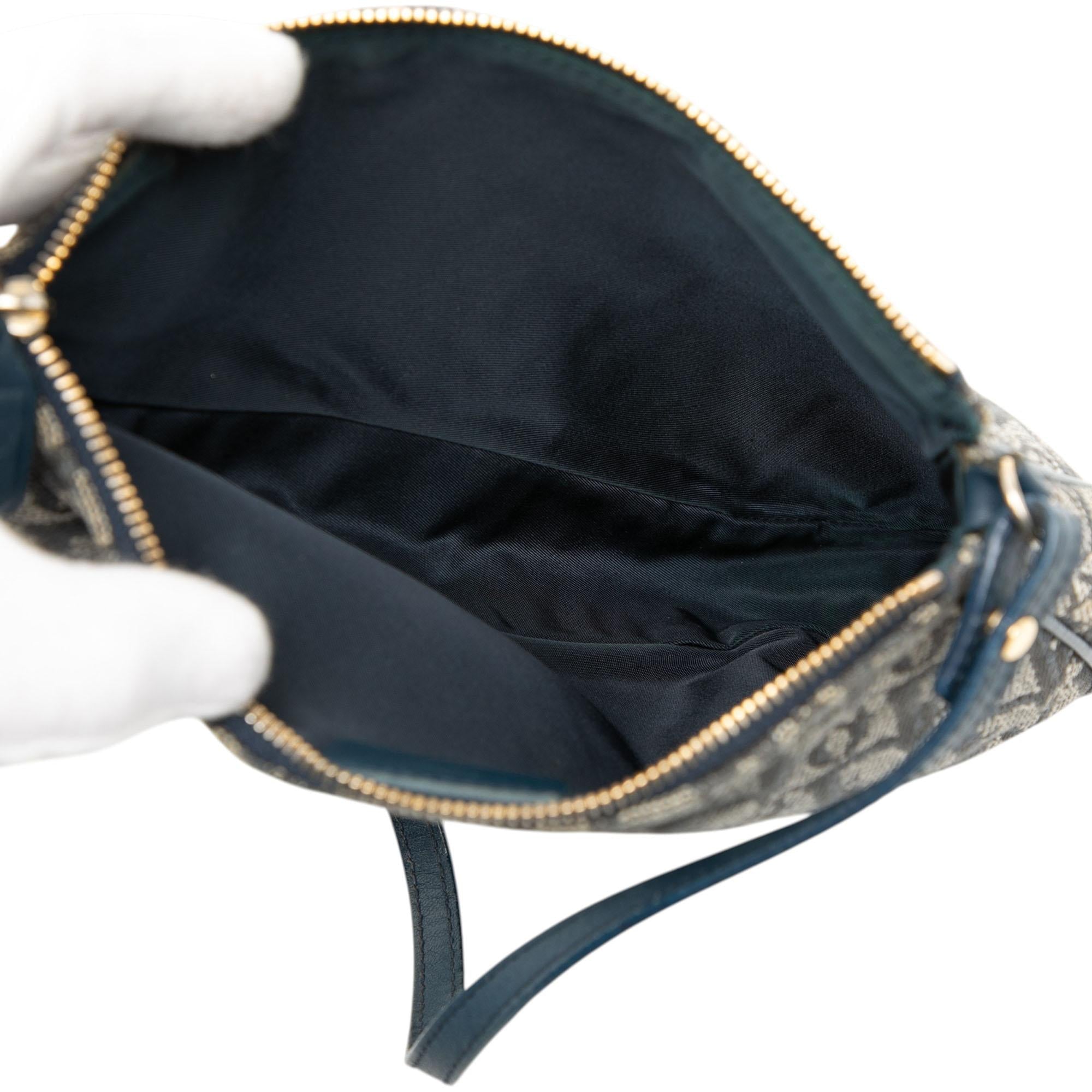Dior Mini Diorissimo Canvas Saddle Pochette