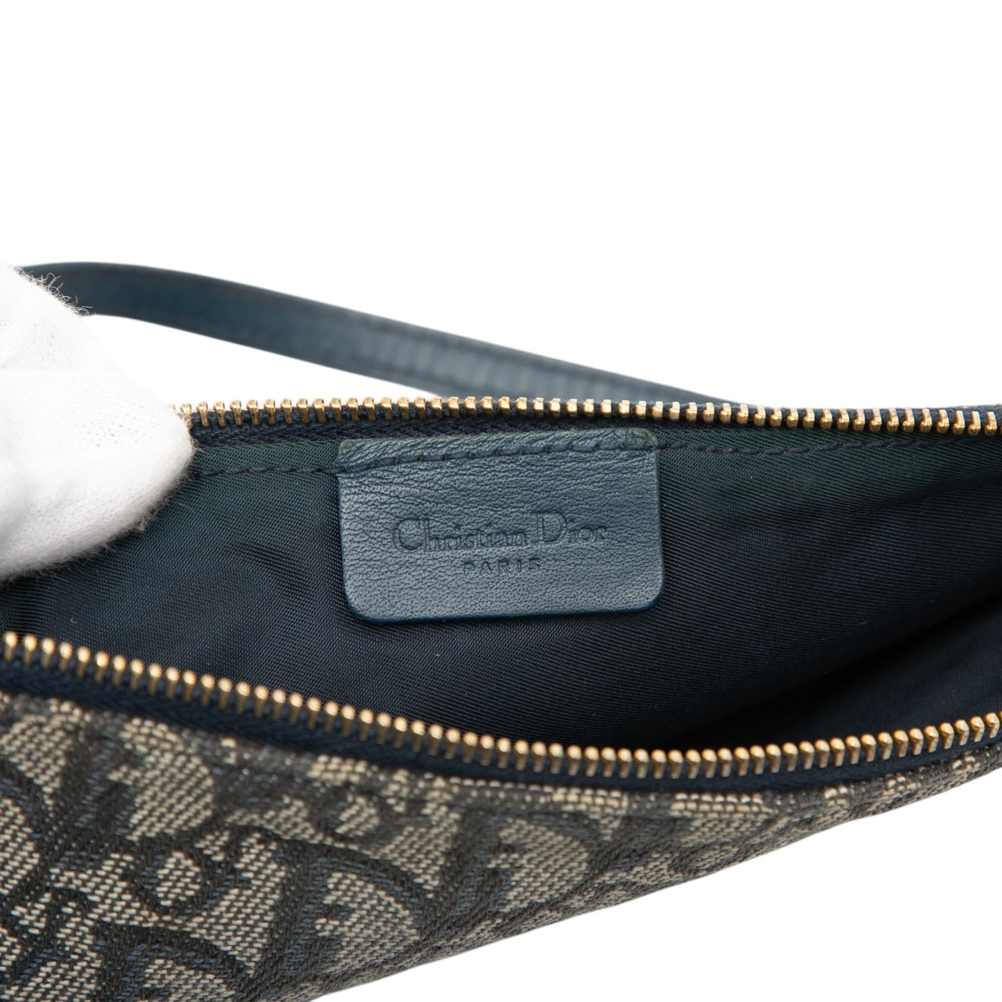 Dior Mini Diorissimo Canvas Saddle Pochette