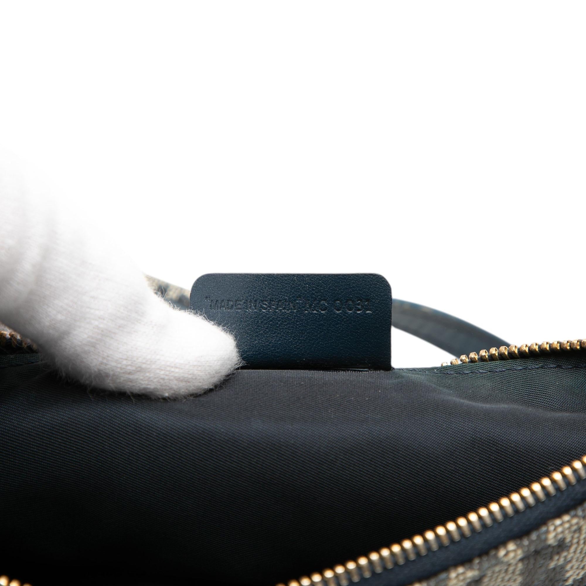 Dior Mini Diorissimo Canvas Saddle Pochette