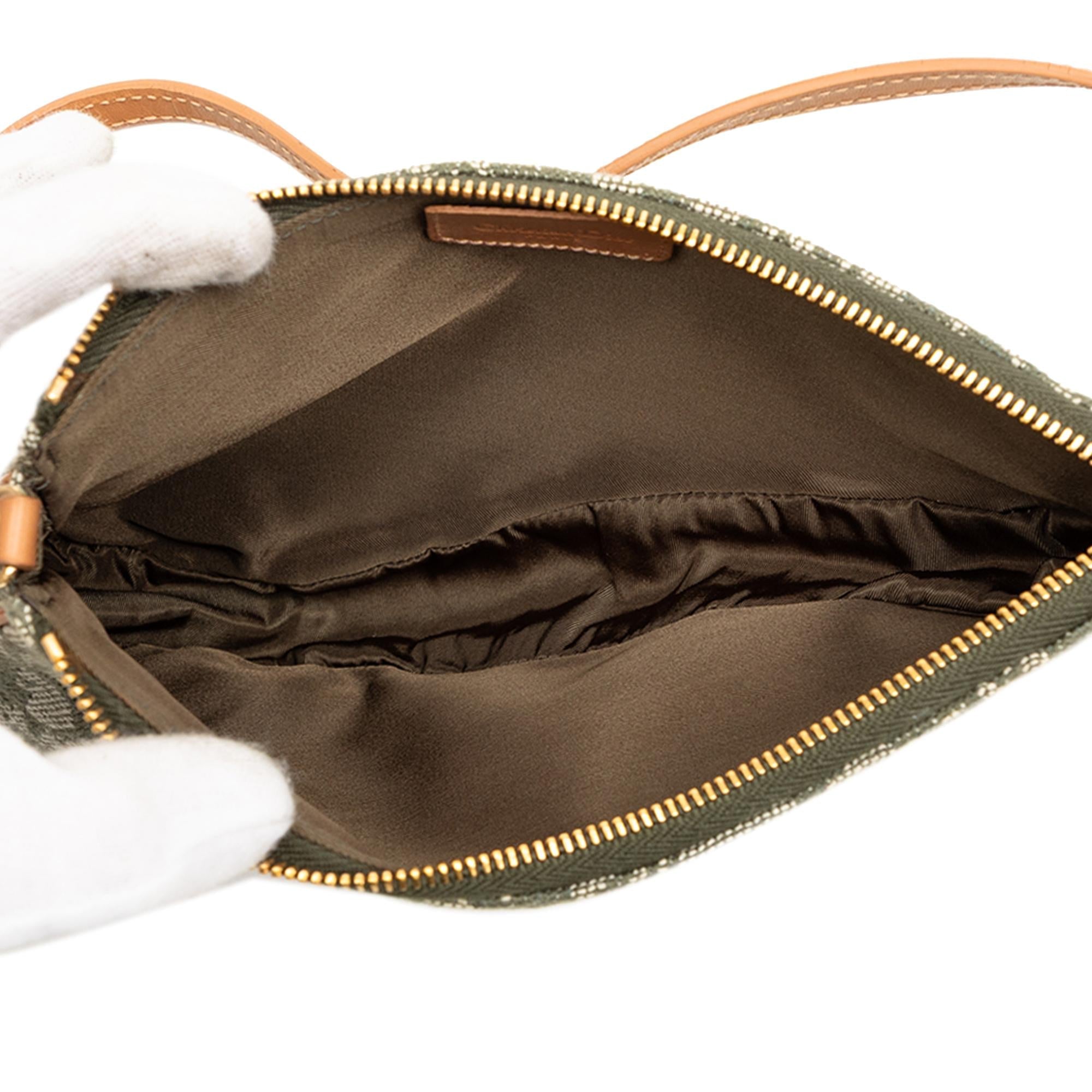 Dior Mini Diorissimo Canvas Saddle Pochette