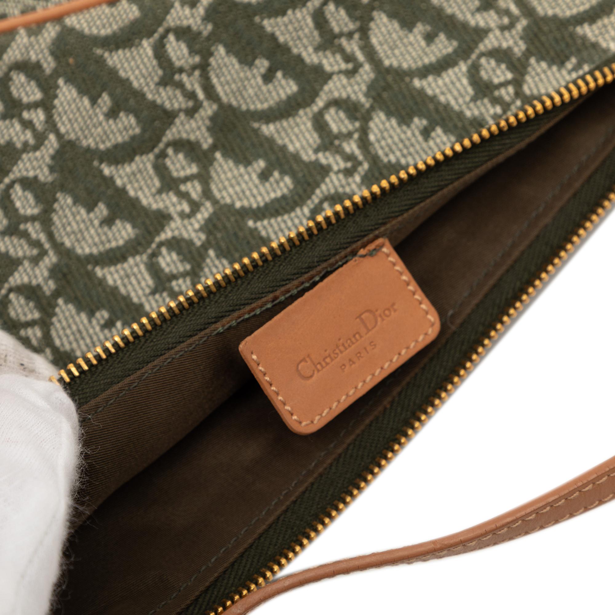Dior Mini Diorissimo Canvas Saddle Pochette