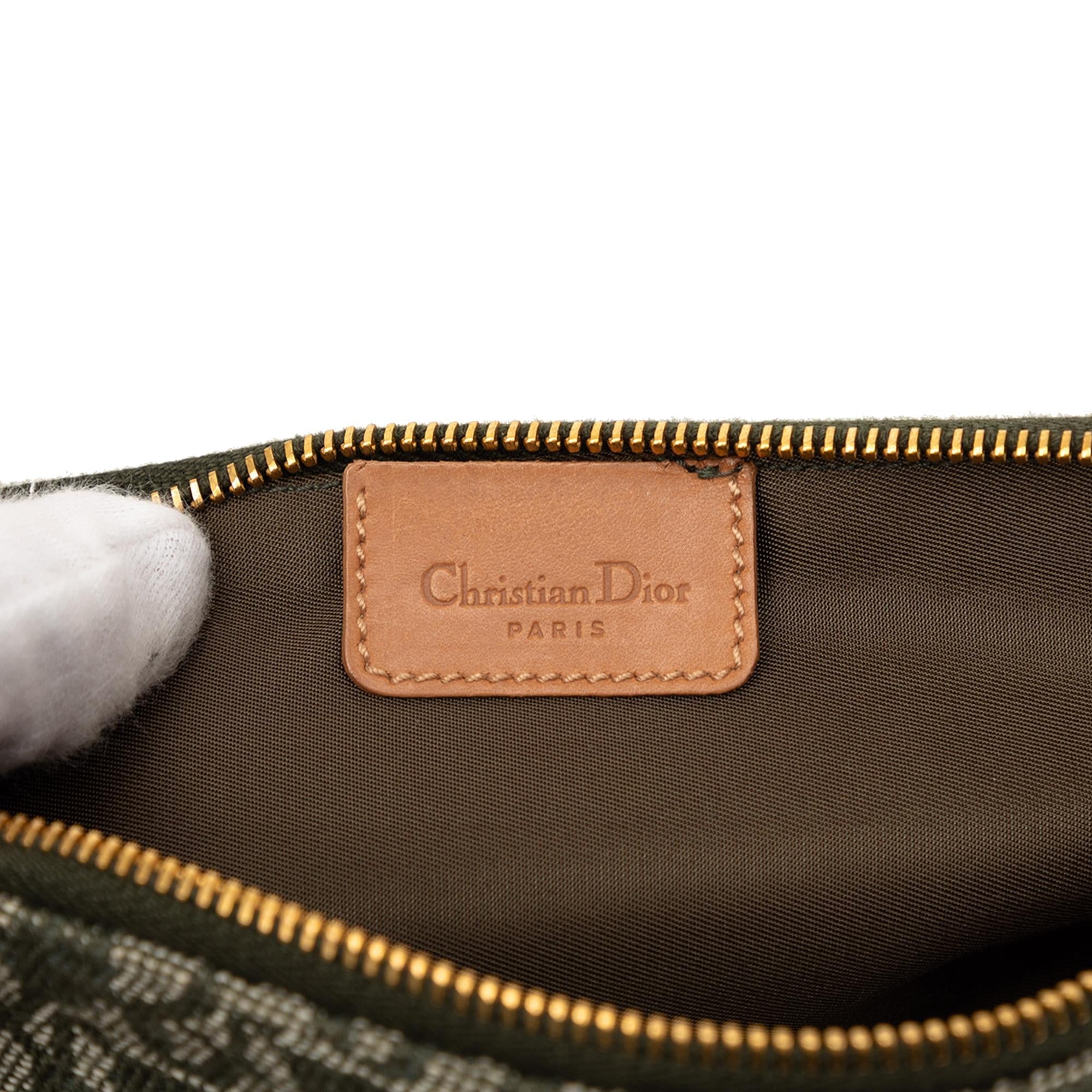 Dior Mini Diorissimo Canvas Saddle Pochette