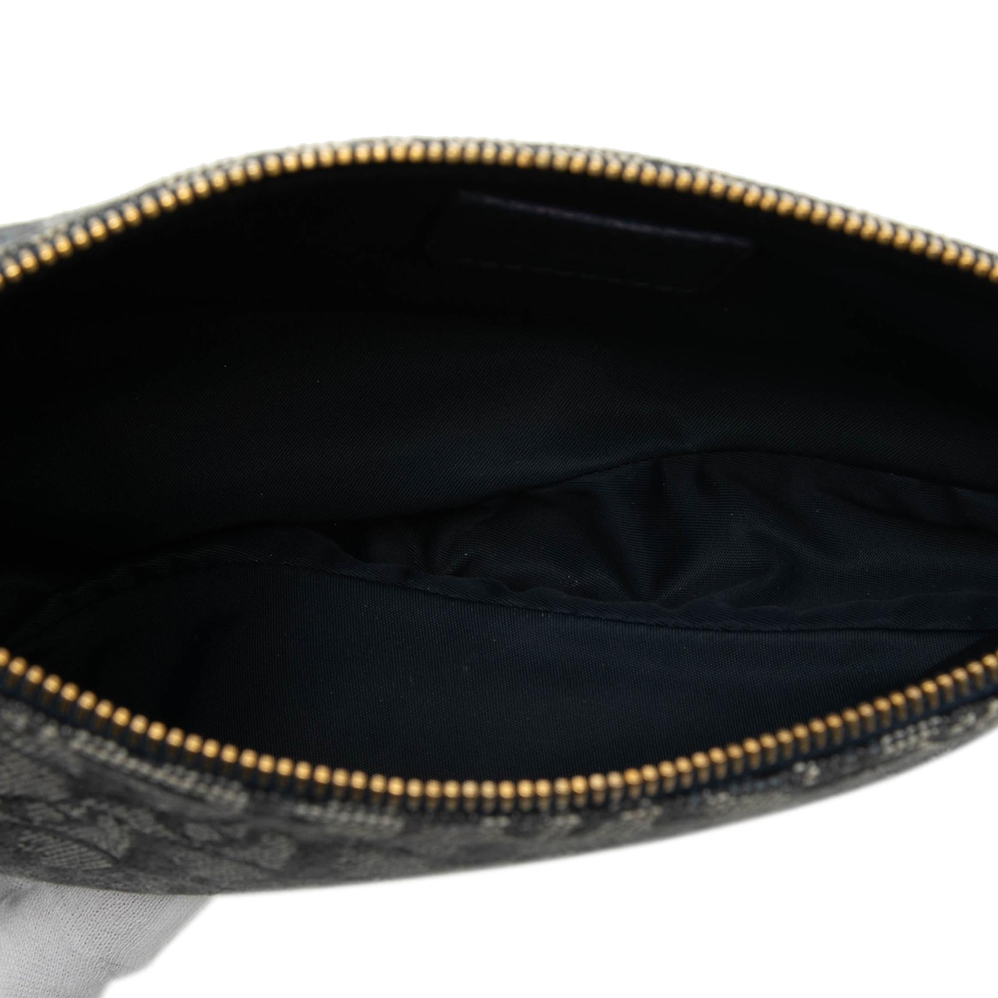 Dior Mini Diorissimo Canvas Saddle Pochette