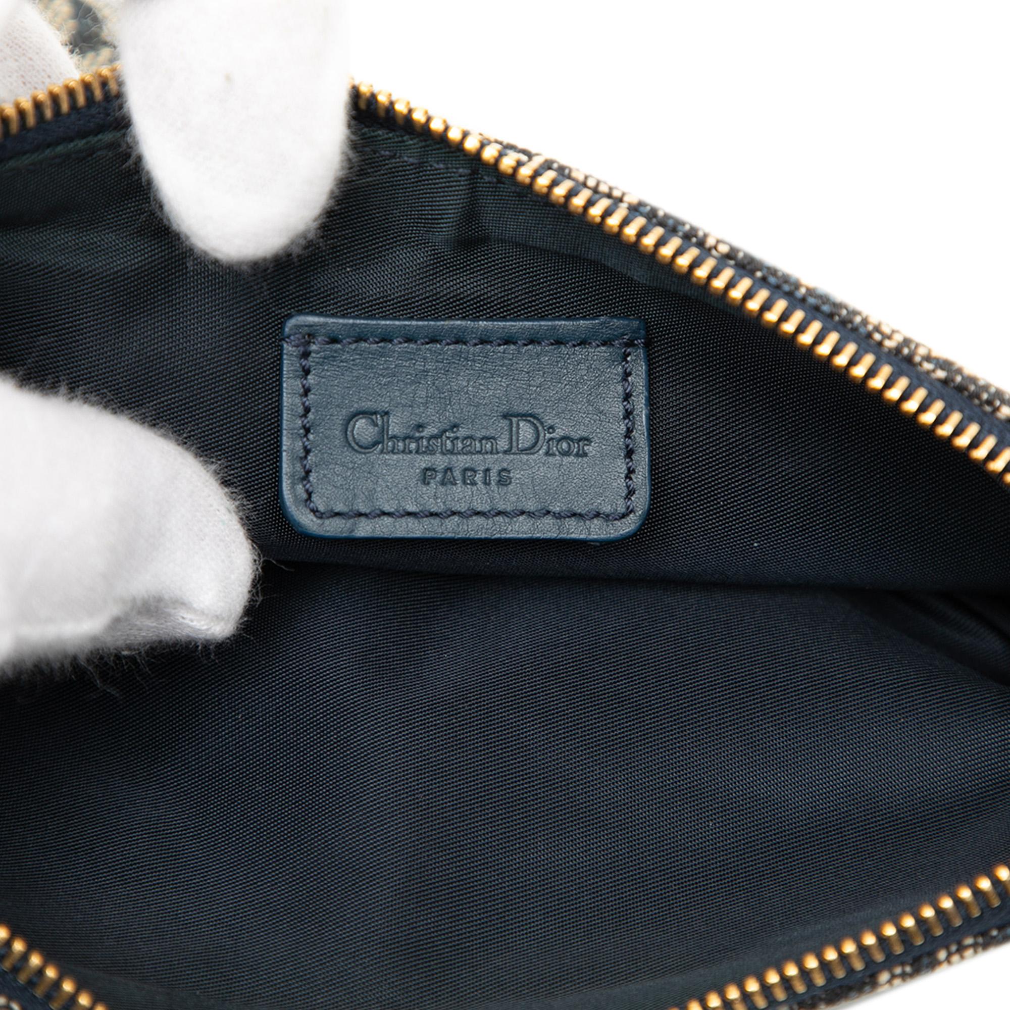 Dior Mini Diorissimo Canvas Saddle Pochette