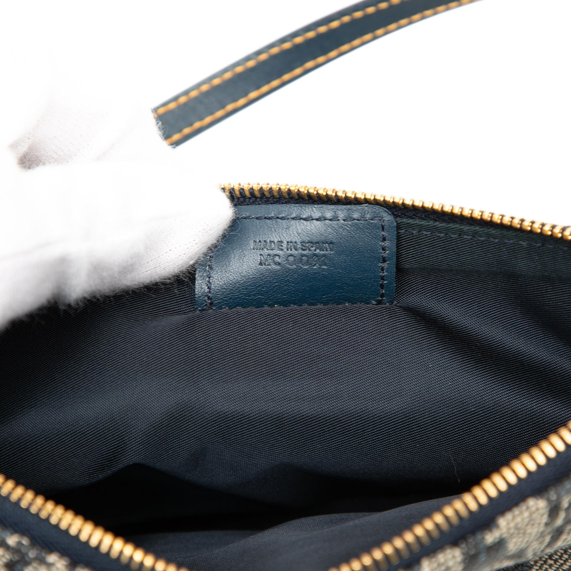Dior Mini Diorissimo Canvas Saddle Pochette