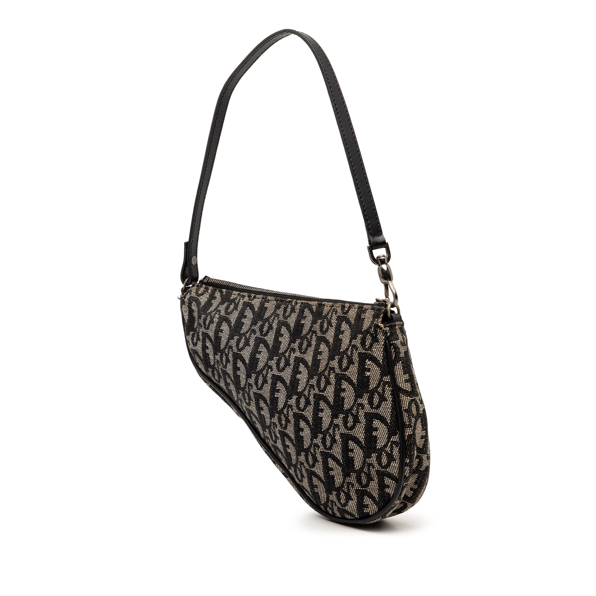 Dior Mini Diorissimo Canvas Saddle Pochette